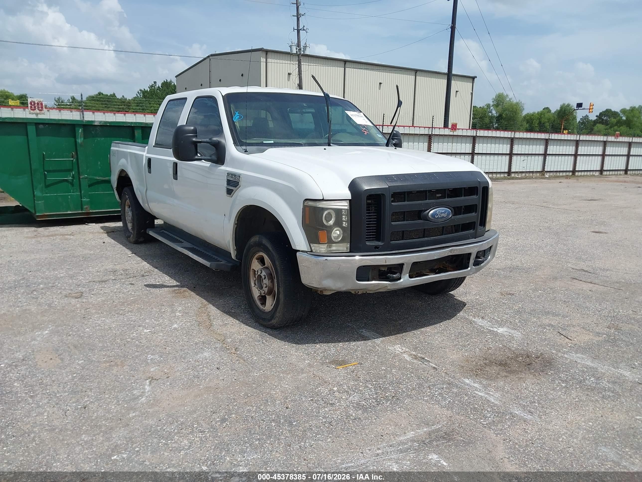 2008 Ford F-250 Fx4/king Ranch/lariat/xl/xlt Белый vin: 1FTSW21588ED87795