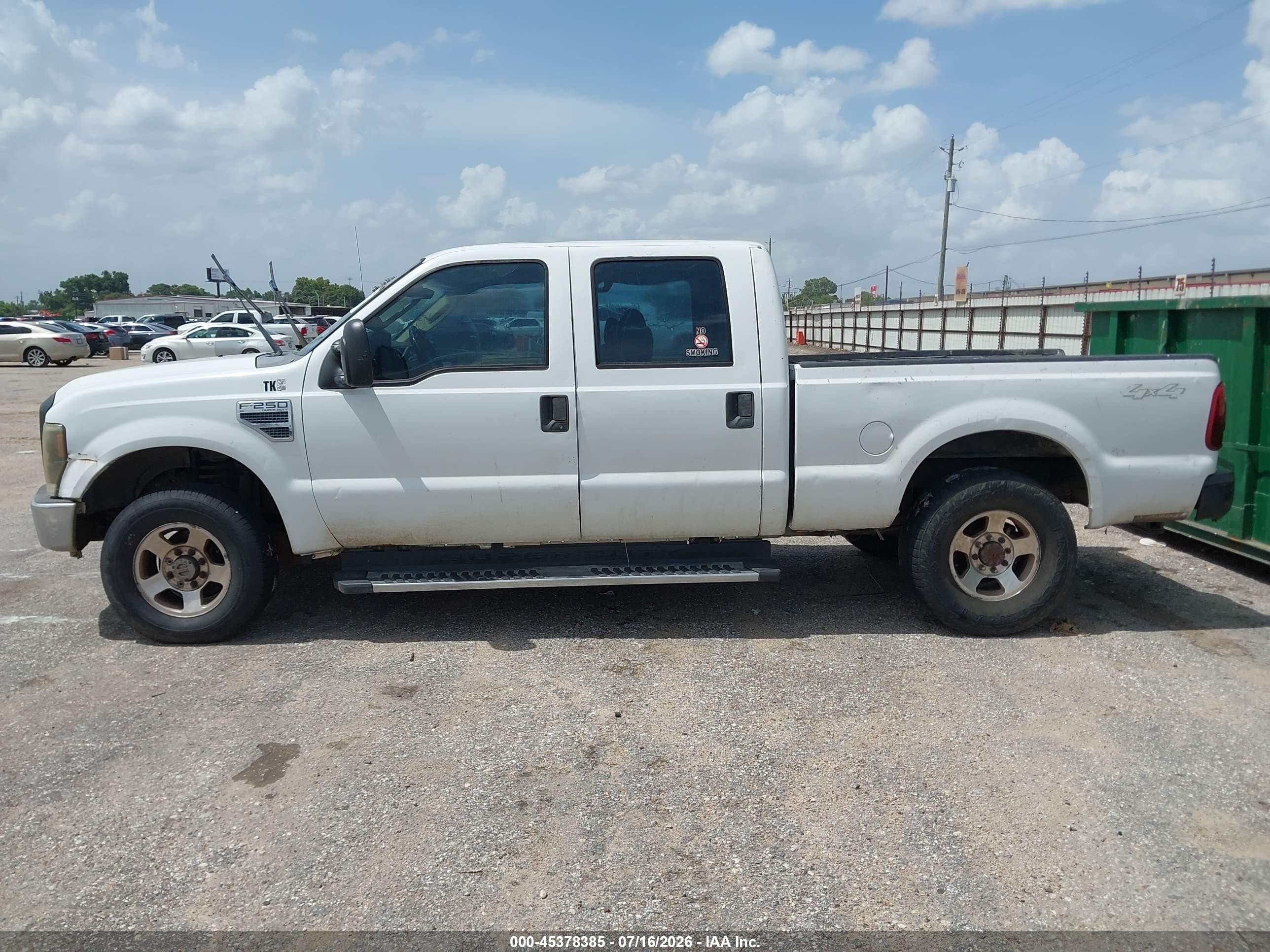 2008 Ford F-250 Fx4/king Ranch/lariat/xl/xlt White vin: 1FTSW21588ED87795