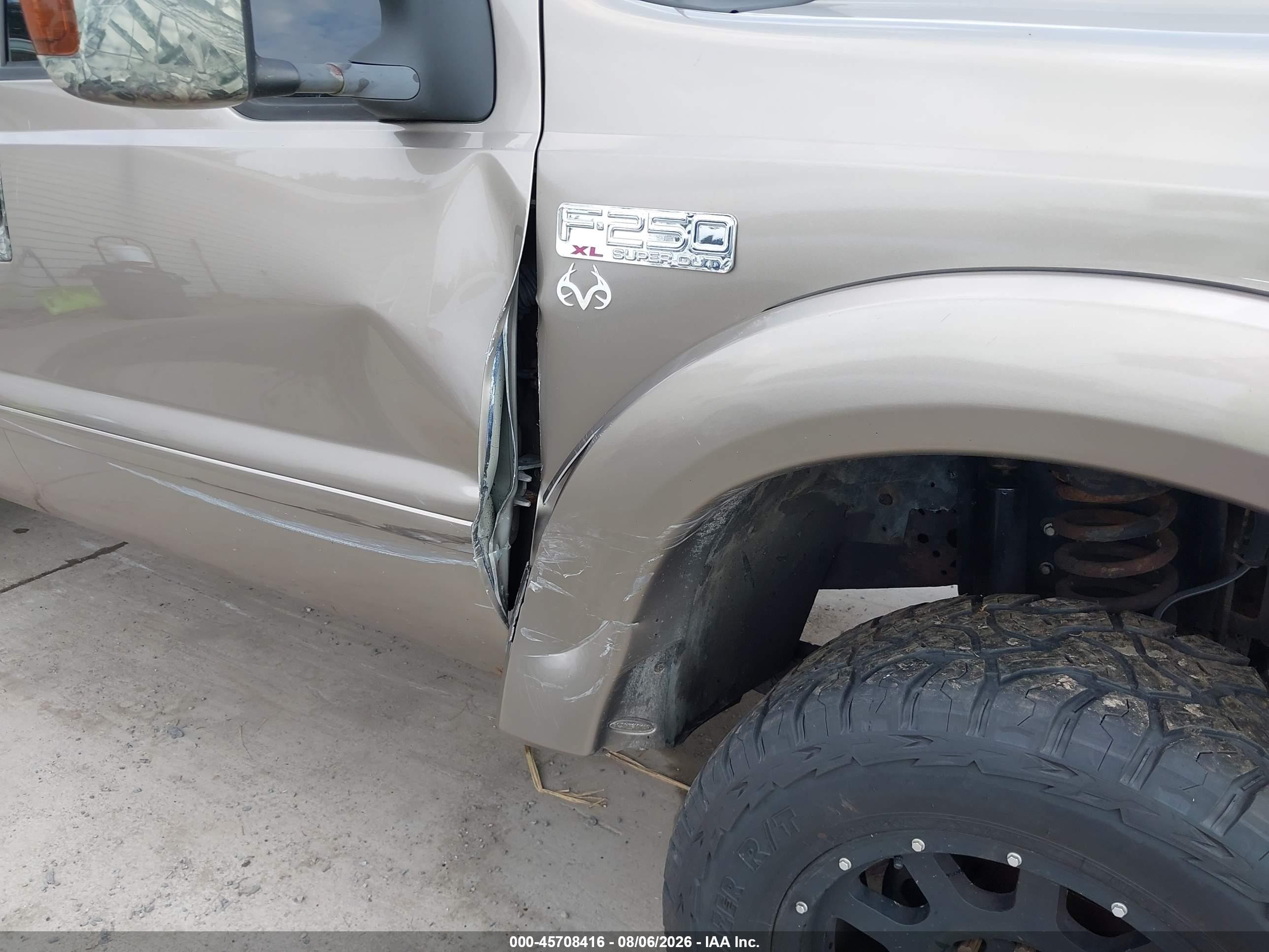 2005 Ford F-250 Lariat/xl/xlt Beige vin: 1FTSW21595EB64628