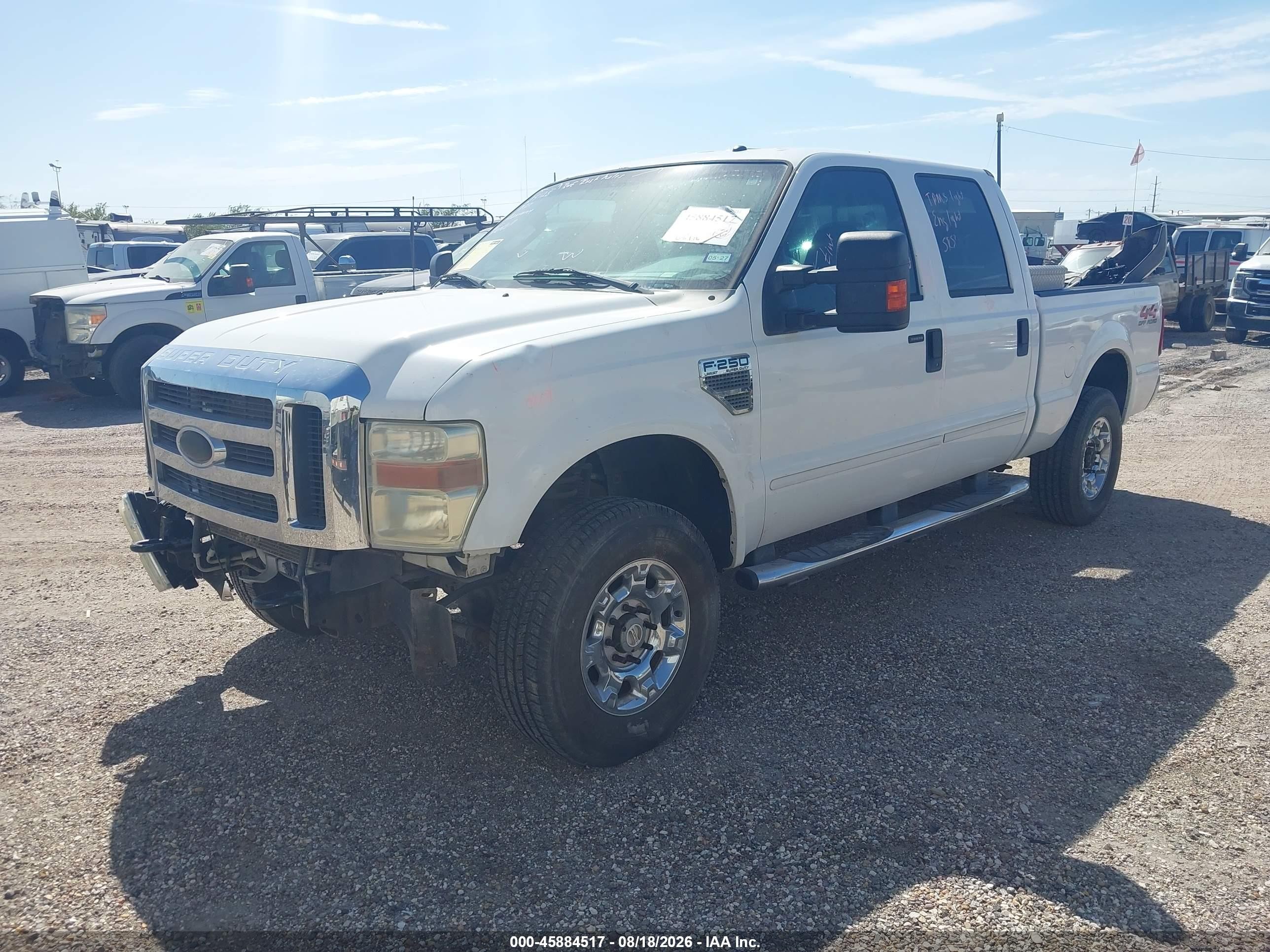 2008 Ford Super Duty F-250 Srw Fx4/king Ranch/lariat/xl/xlt White vin: 1FTSW215X8ED70576