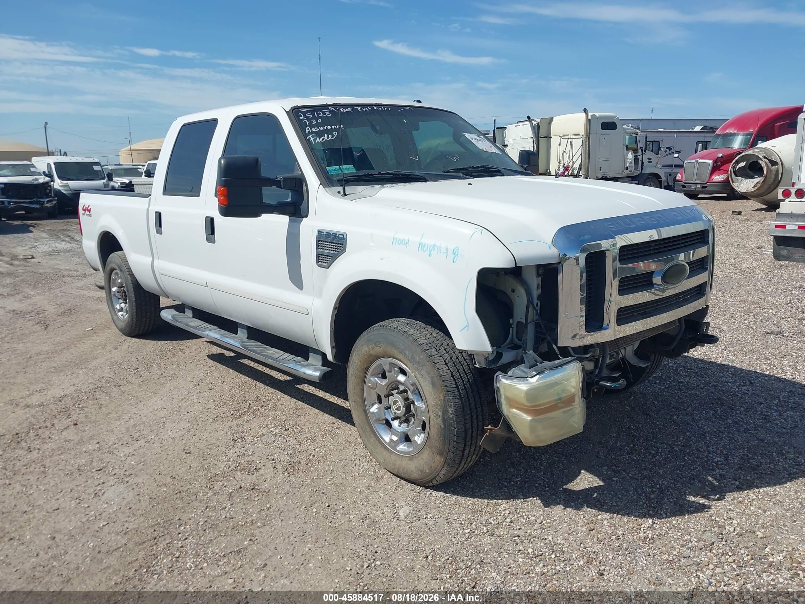2008 Ford Super Duty F-250 Srw Fx4/king Ranch/lariat/xl/xlt White vin: 1FTSW215X8ED70576