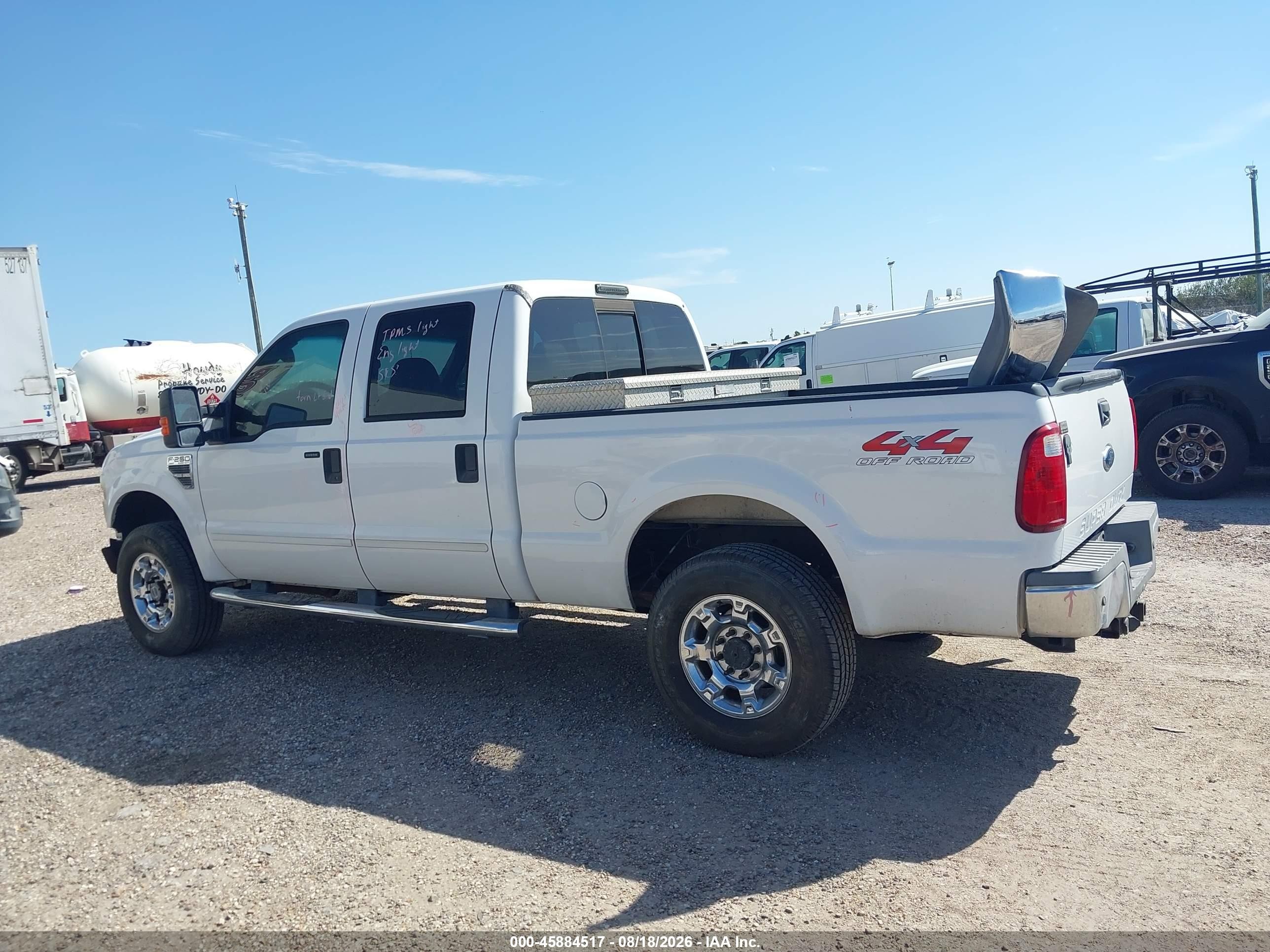 2008 Ford Super Duty F-250 Srw Fx4/king Ranch/lariat/xl/xlt White vin: 1FTSW215X8ED70576