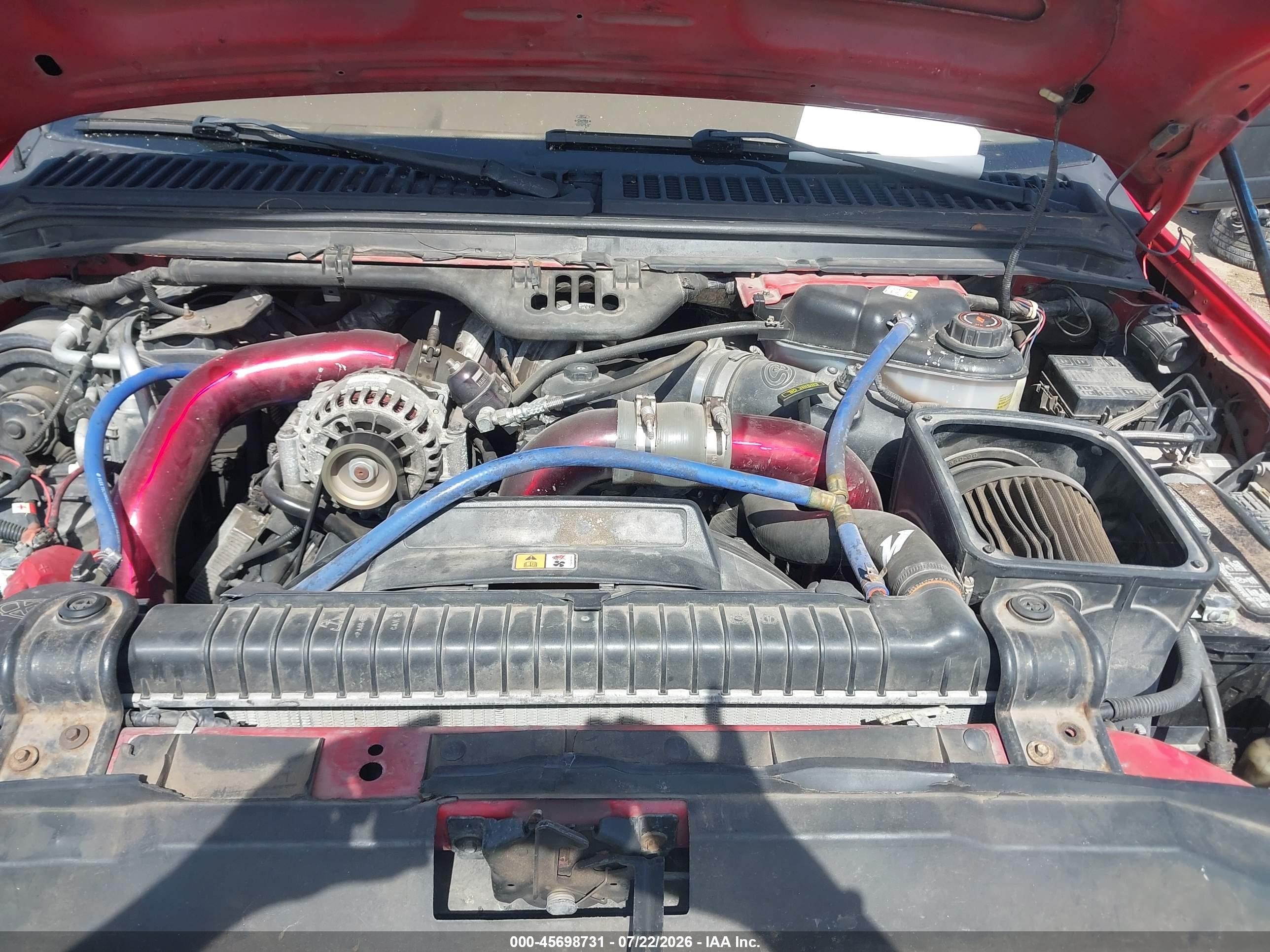 2005 Ford F-250   Red vin: 1FTSW21P05EC13569