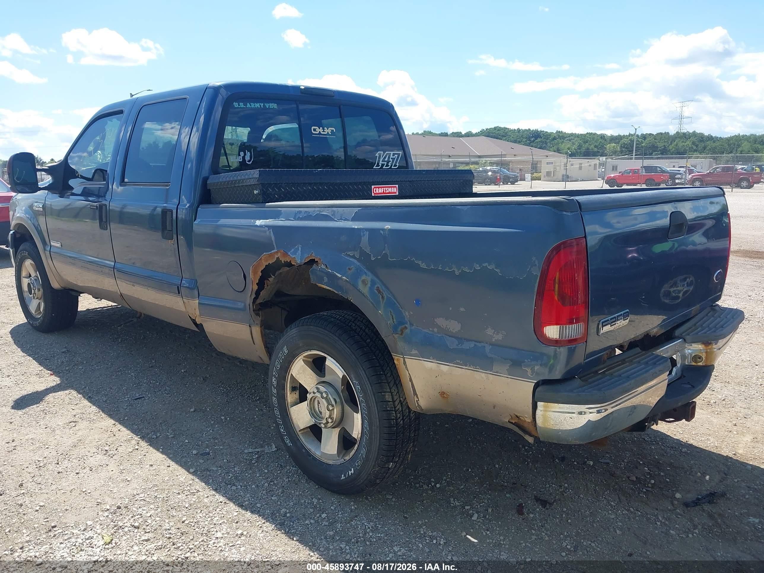 2006 Ford F-250 Lariat/xl/xlt Blue vin: 1FTSW21P06EA89000