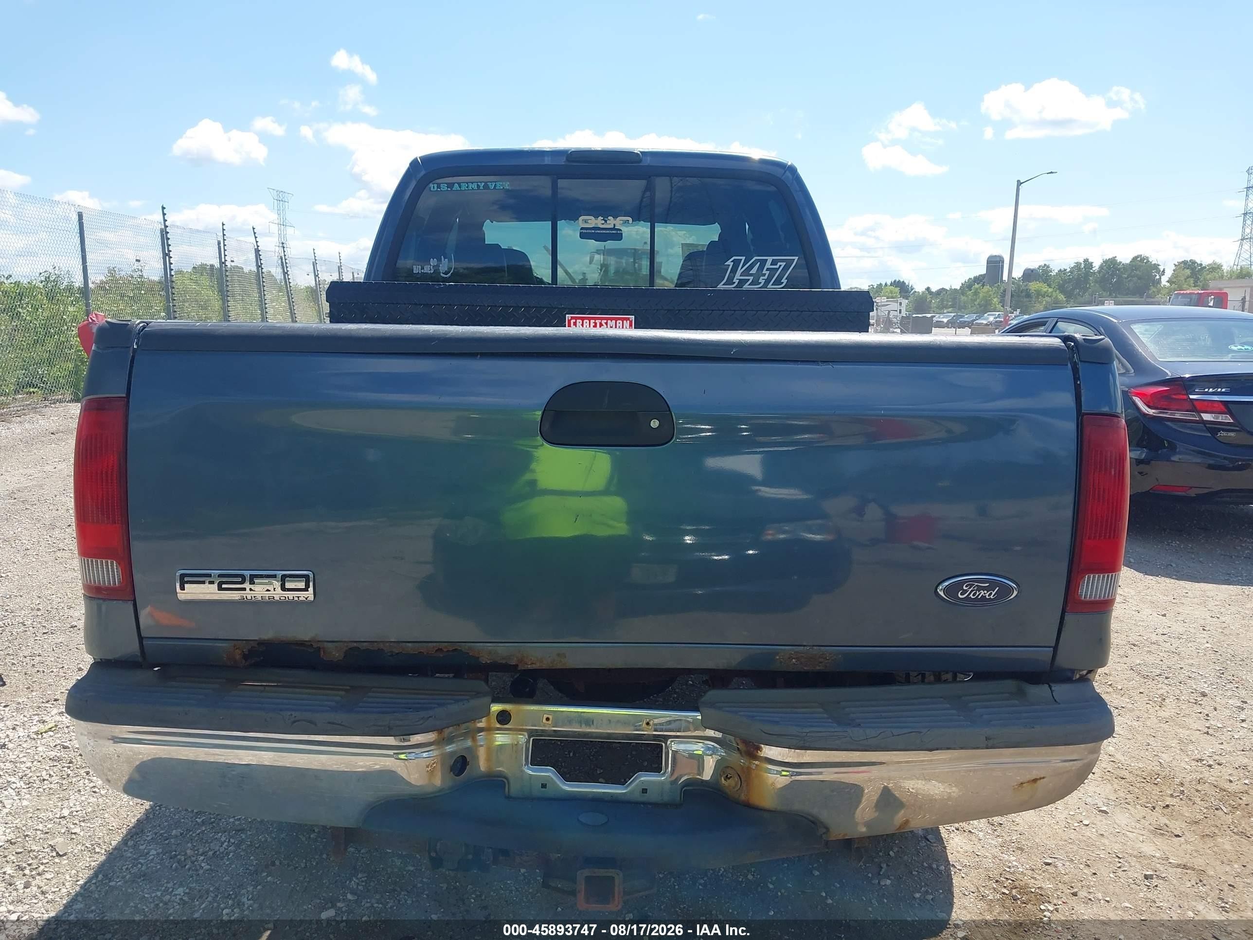 2006 Ford F-250 Lariat/xl/xlt Blue vin: 1FTSW21P06EA89000