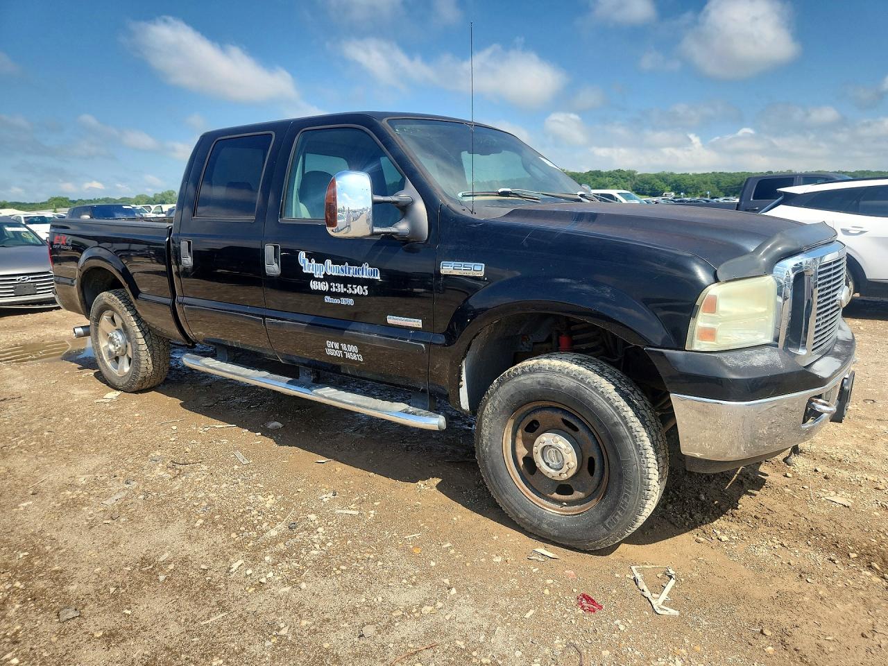 2006 Ford F250 Super Duty Black vin: 1FTSW21P06EB77268