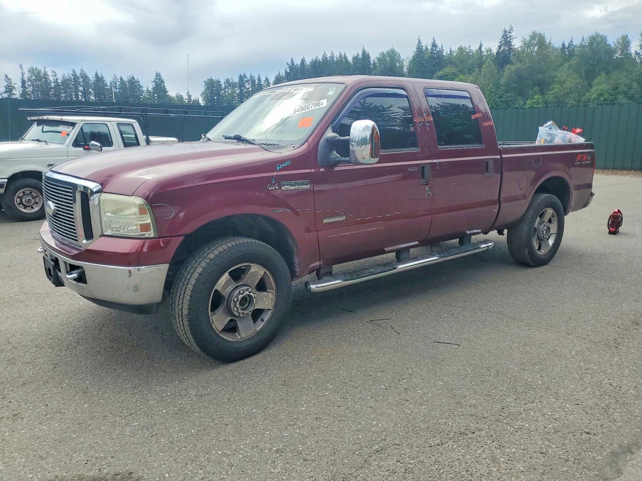 2007 Ford F250 Super Duty Maroon vin: 1FTSW21P07EB13586