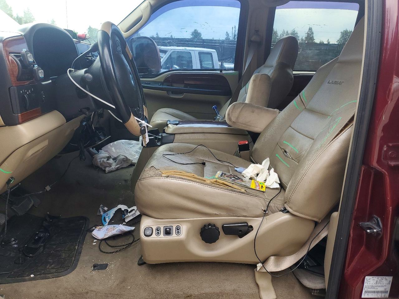 2007 Ford F250 Super Duty Maroon vin: 1FTSW21P07EB13586