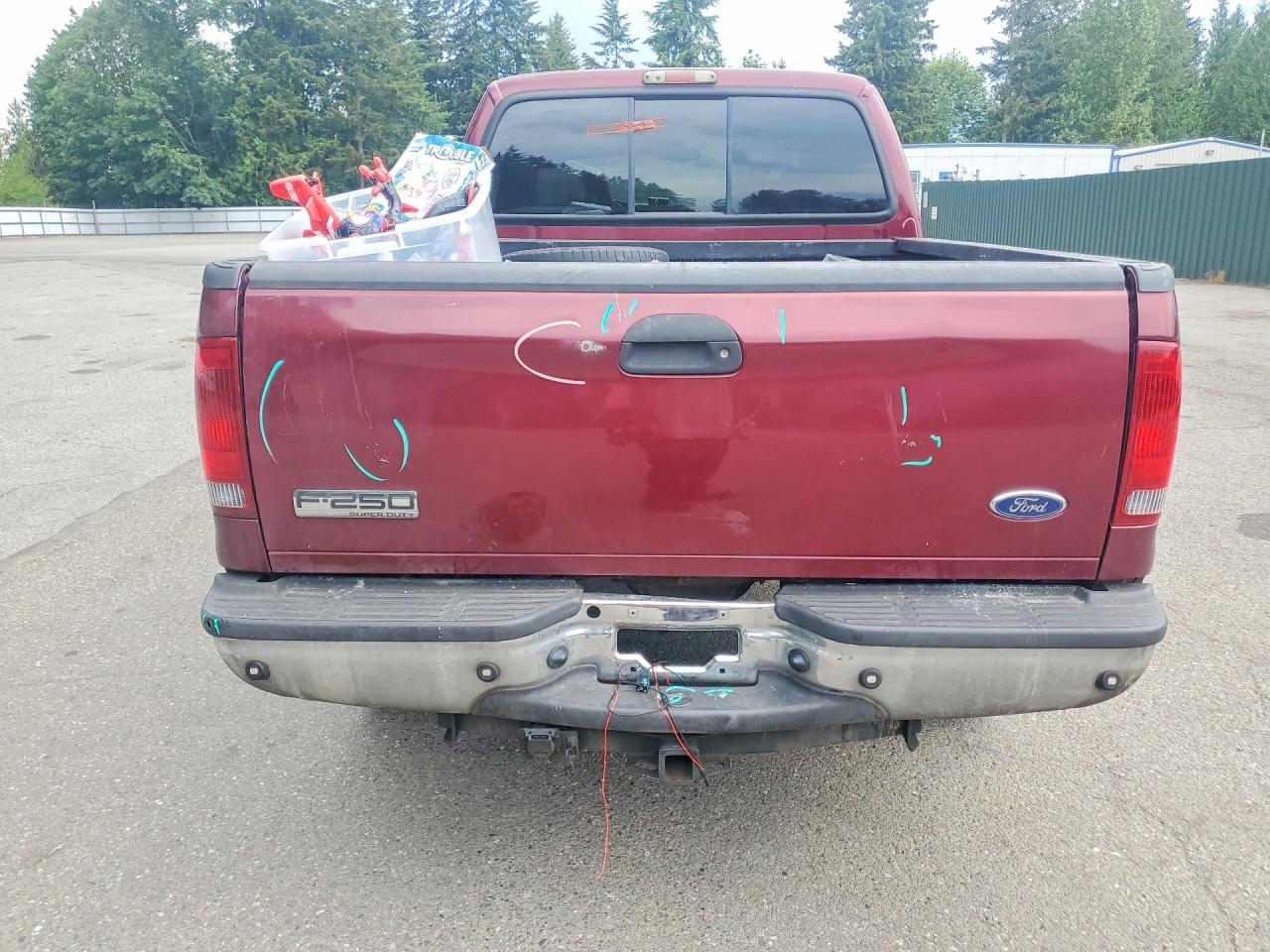 2007 Ford F250 Super Duty Maroon vin: 1FTSW21P07EB13586