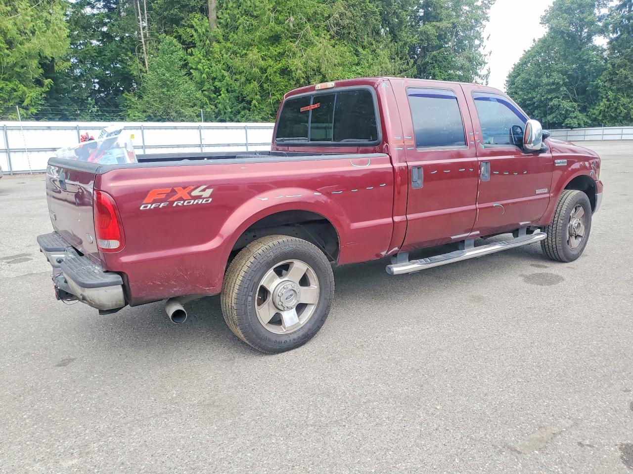 2007 Ford F250 Super Duty Maroon vin: 1FTSW21P07EB13586