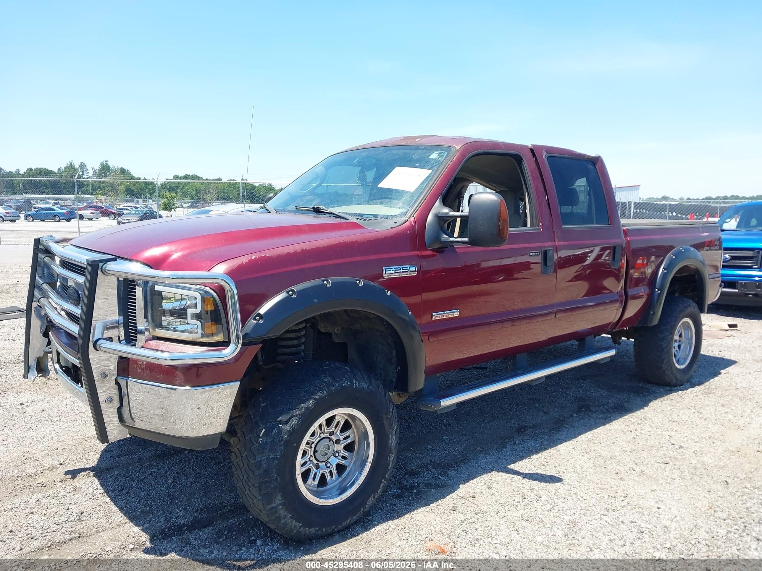 2005 Ford F-250 Lariat/xl/xlt Burgundy vin: 1FTSW21P15EA89540