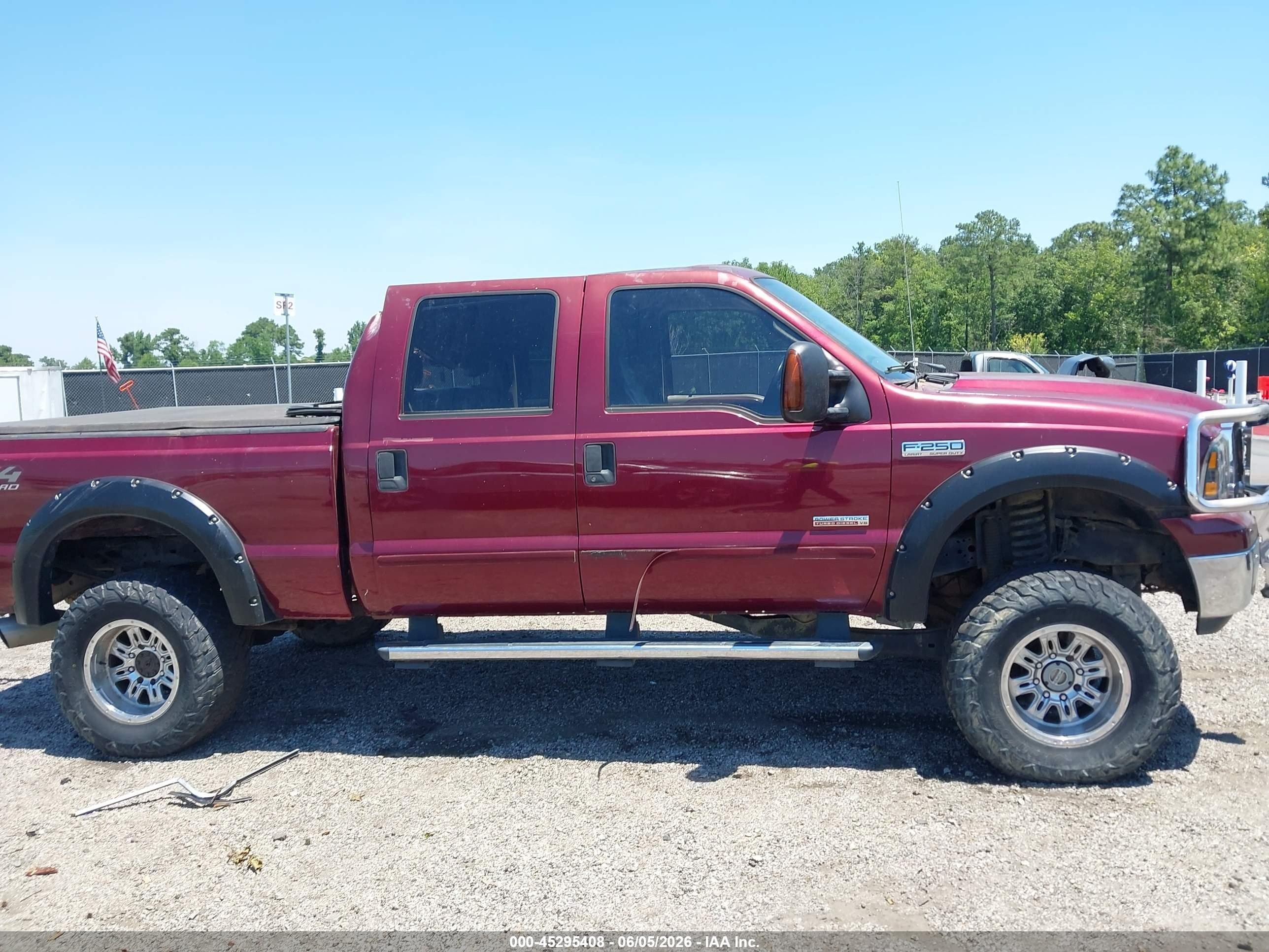 2005 Ford F-250 Lariat/xl/xlt Burgundy vin: 1FTSW21P15EA89540