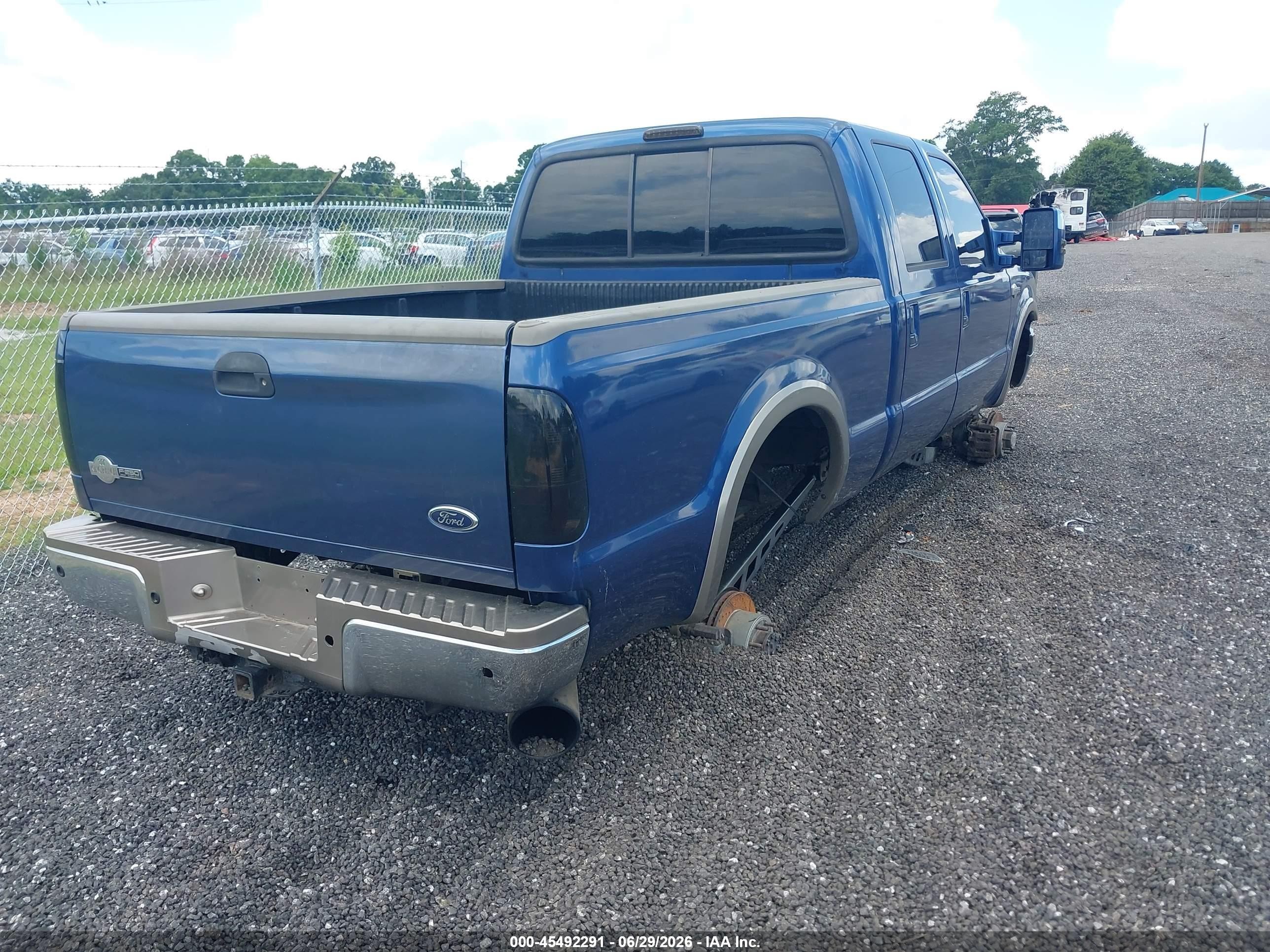 2005 Ford F-250 Lariat/xl/xlt Blue vin: 1FTSW21P15EB50305