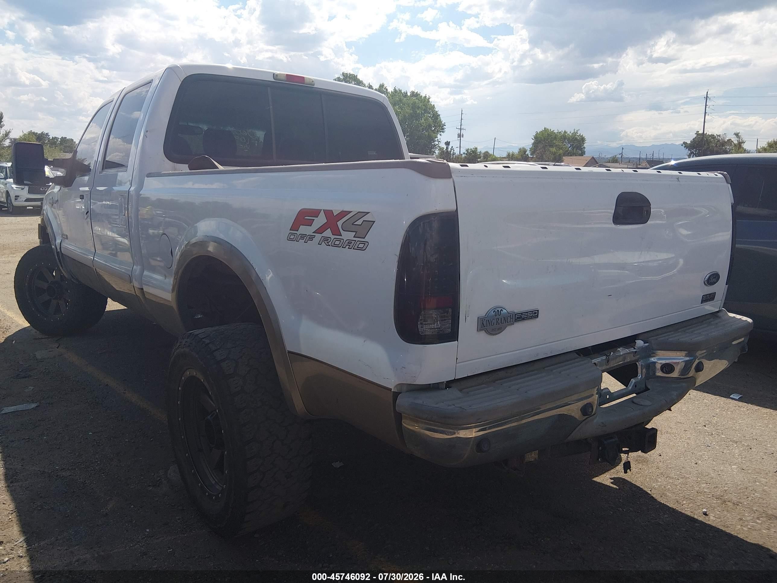 2005 Ford F-250 Lariat/xl/xlt Белый vin: 1FTSW21P15EC22541