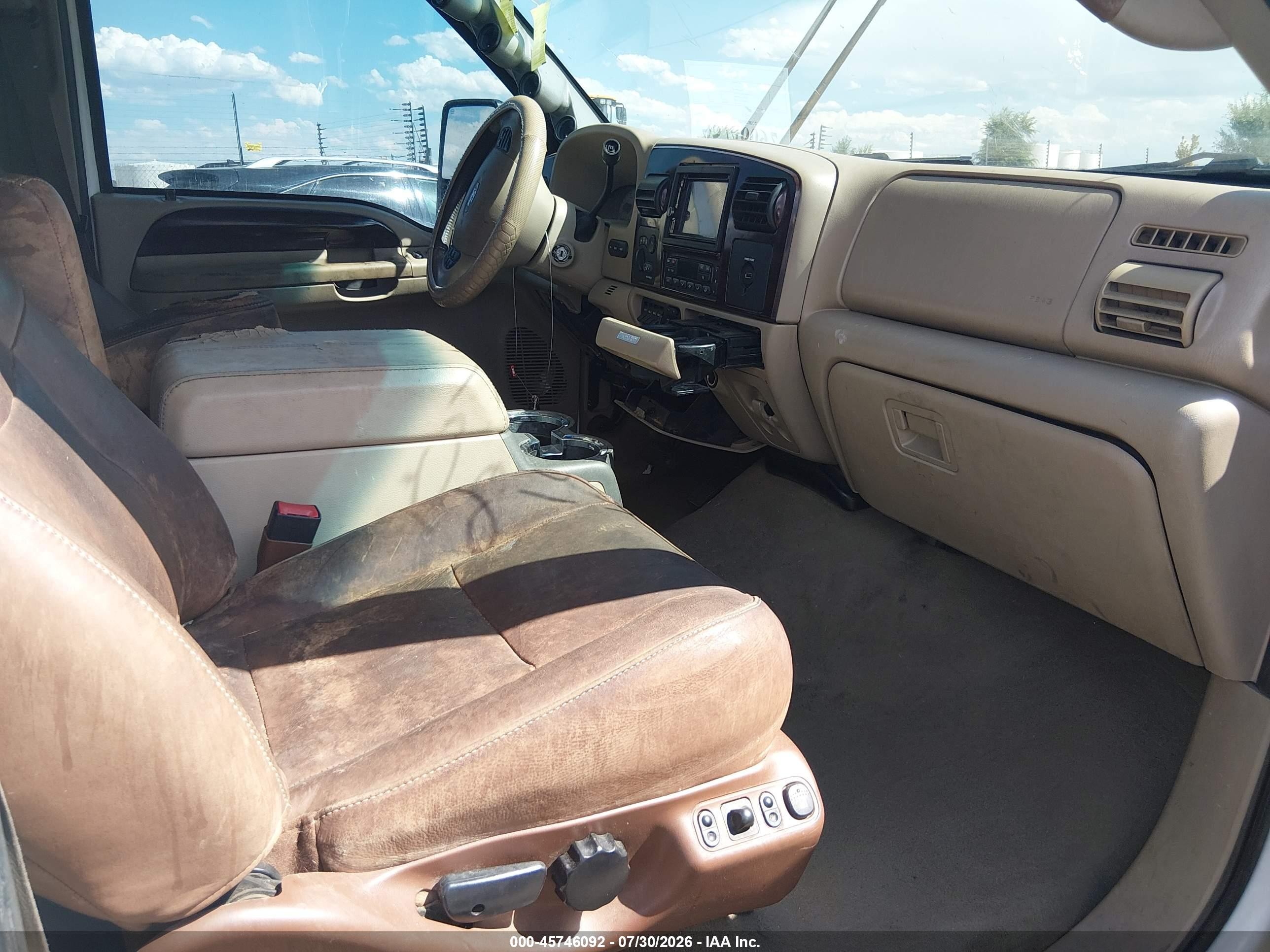 2005 Ford F-250 Lariat/xl/xlt Белый vin: 1FTSW21P15EC22541