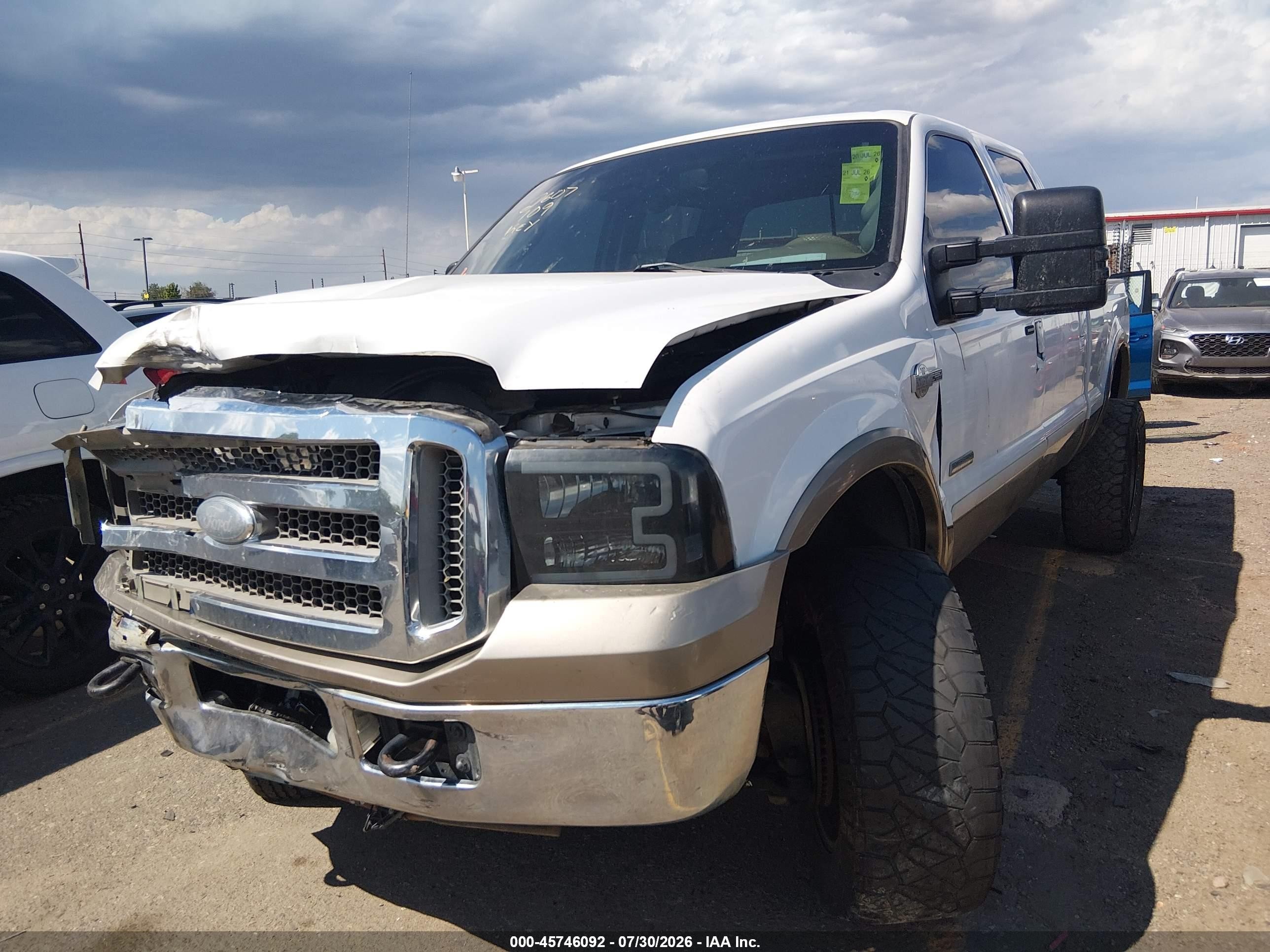 2005 Ford F-250 Lariat/xl/xlt Белый vin: 1FTSW21P15EC22541