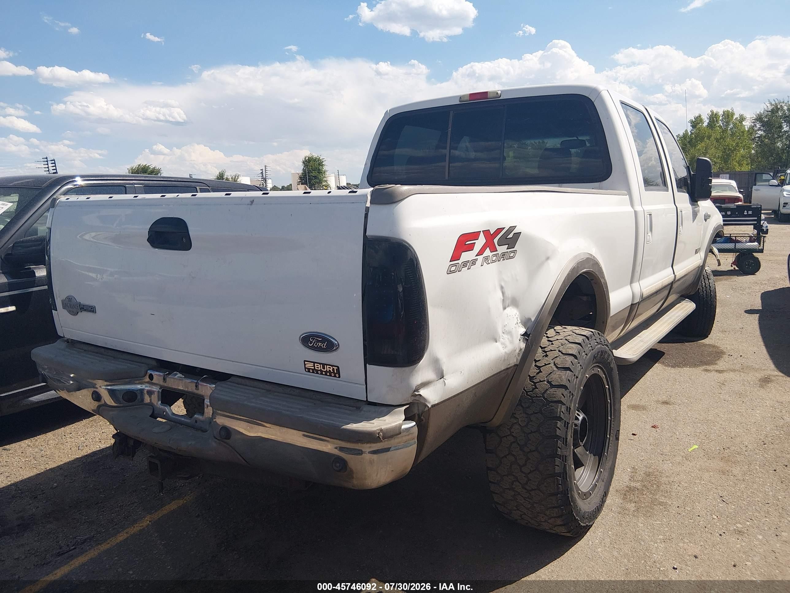 2005 Ford F-250 Lariat/xl/xlt Белый vin: 1FTSW21P15EC22541