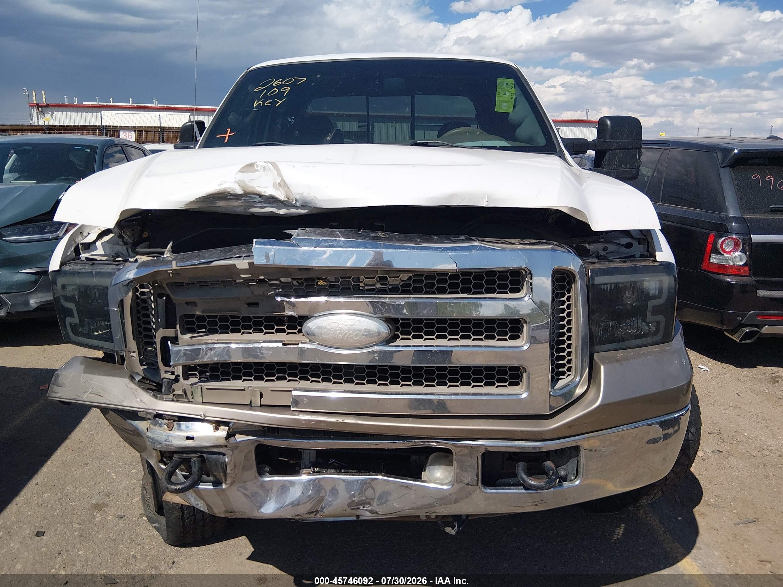 2005 Ford F-250 Lariat/xl/xlt Белый vin: 1FTSW21P15EC22541