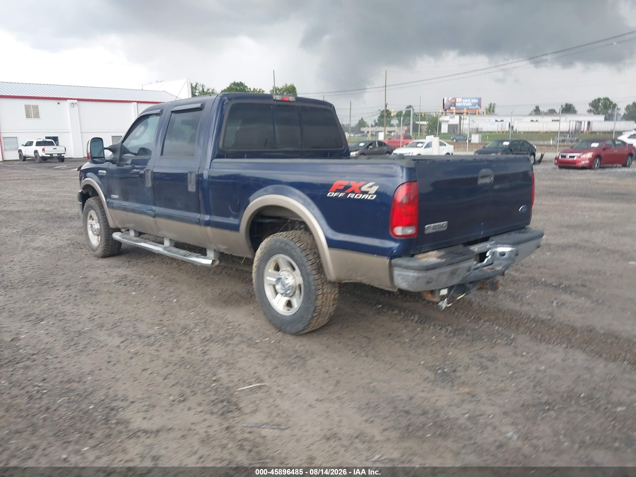2006 Ford F-250 Lariat/xl/xlt Blue vin: 1FTSW21P16EC82434