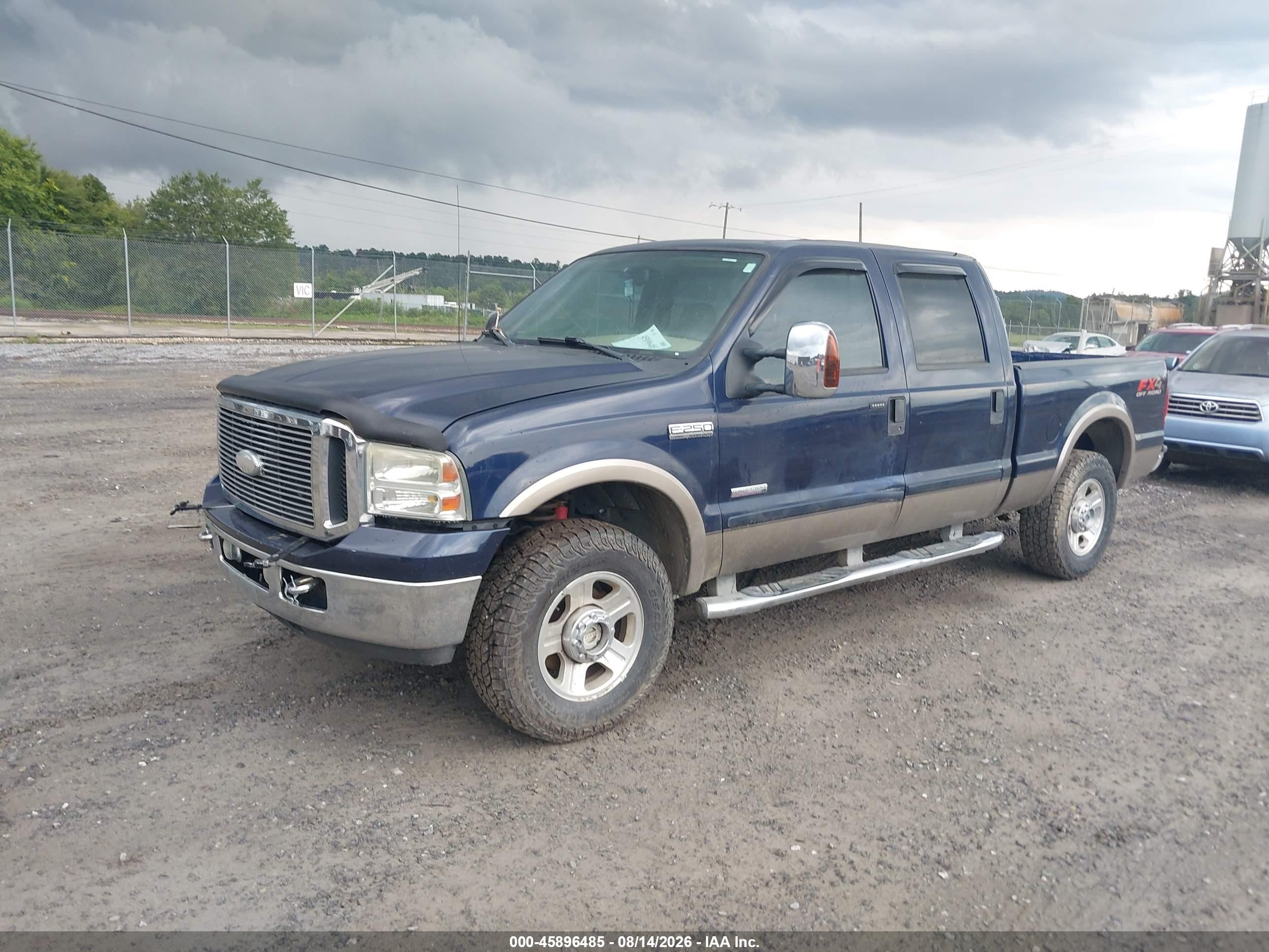 2006 Ford F-250 Lariat/xl/xlt Blue vin: 1FTSW21P16EC82434