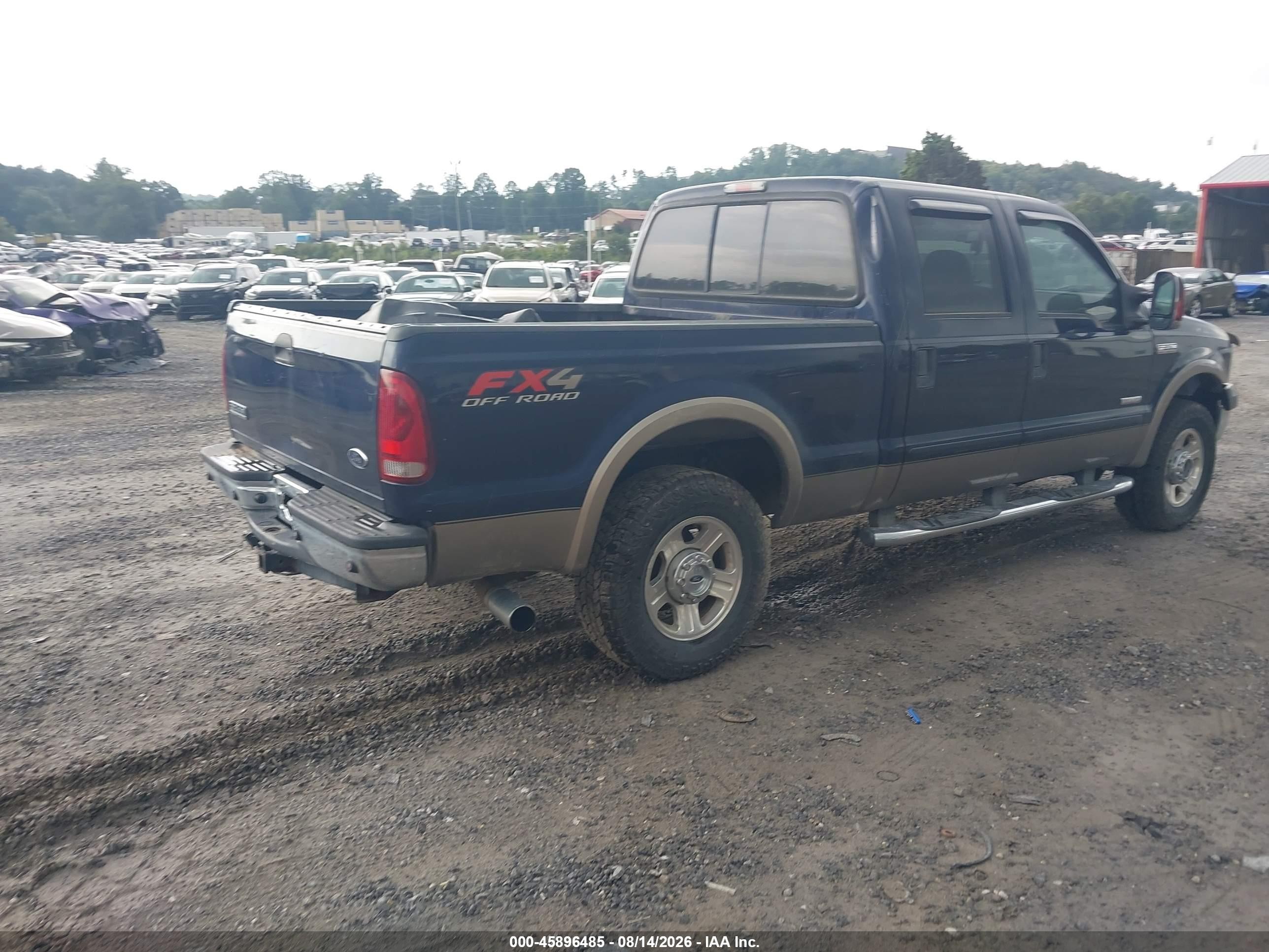 2006 Ford F-250 Lariat/xl/xlt Blue vin: 1FTSW21P16EC82434