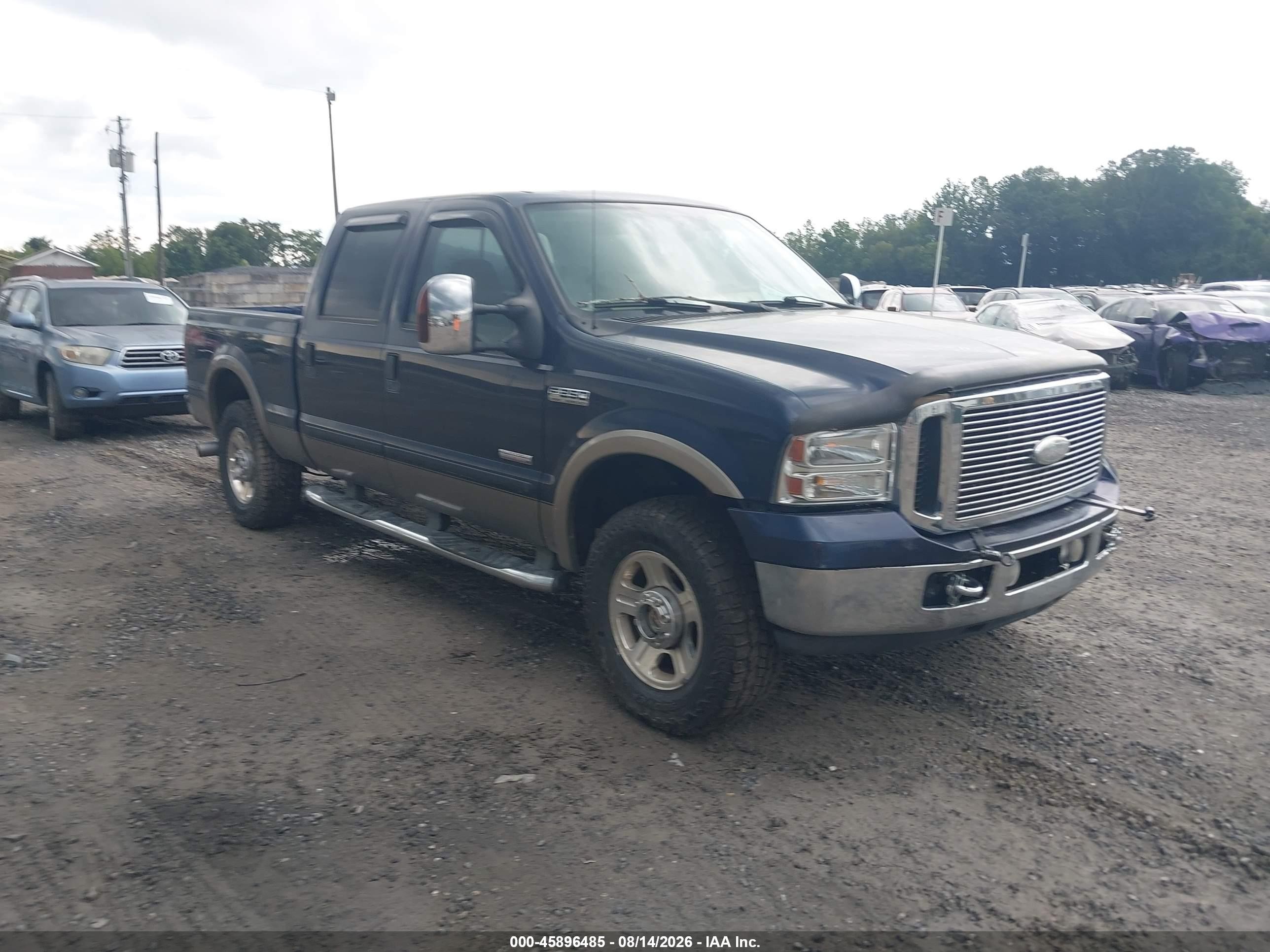 2006 Ford F-250 Lariat/xl/xlt Blue vin: 1FTSW21P16EC82434
