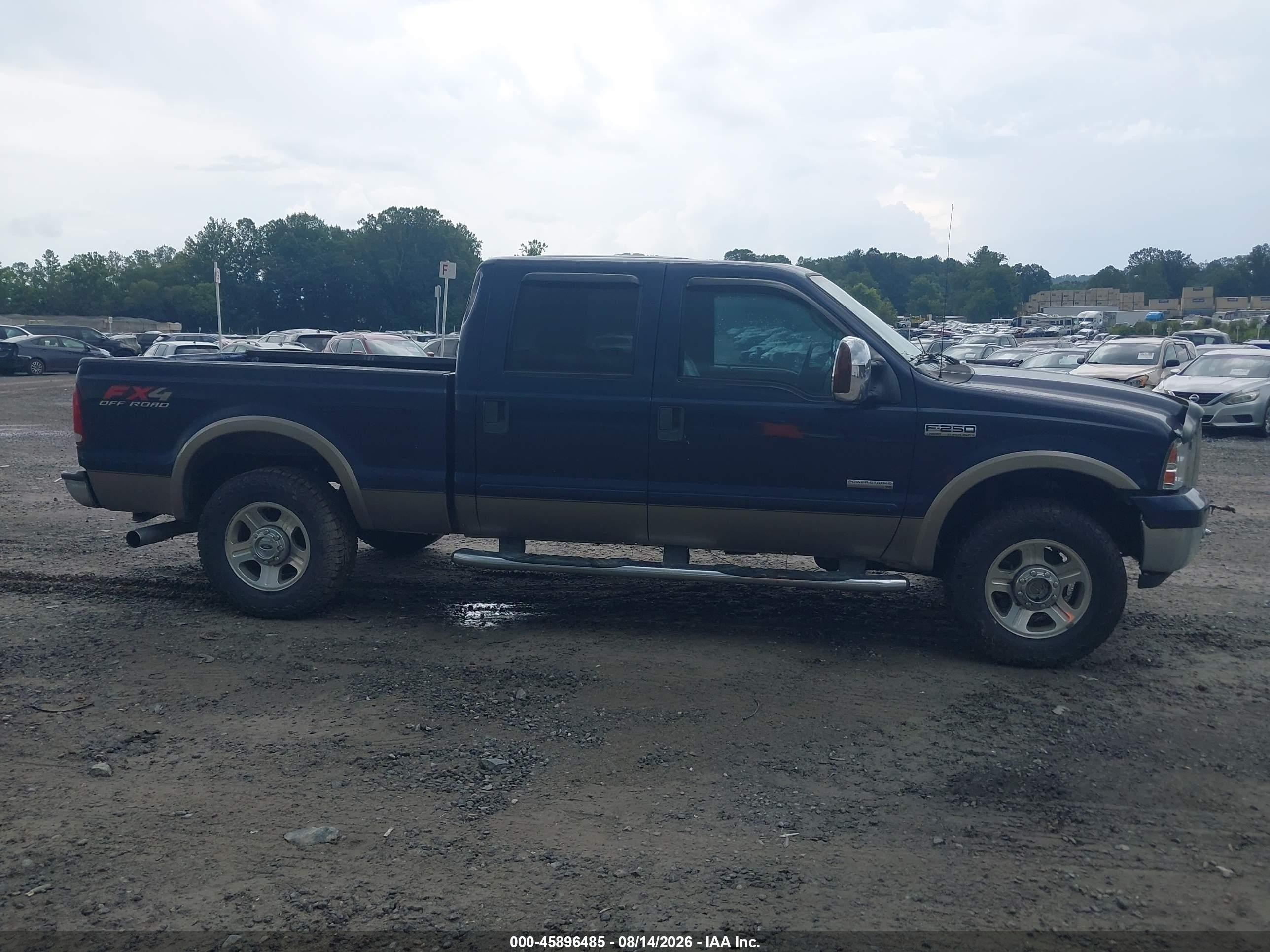 2006 Ford F-250 Lariat/xl/xlt Blue vin: 1FTSW21P16EC82434