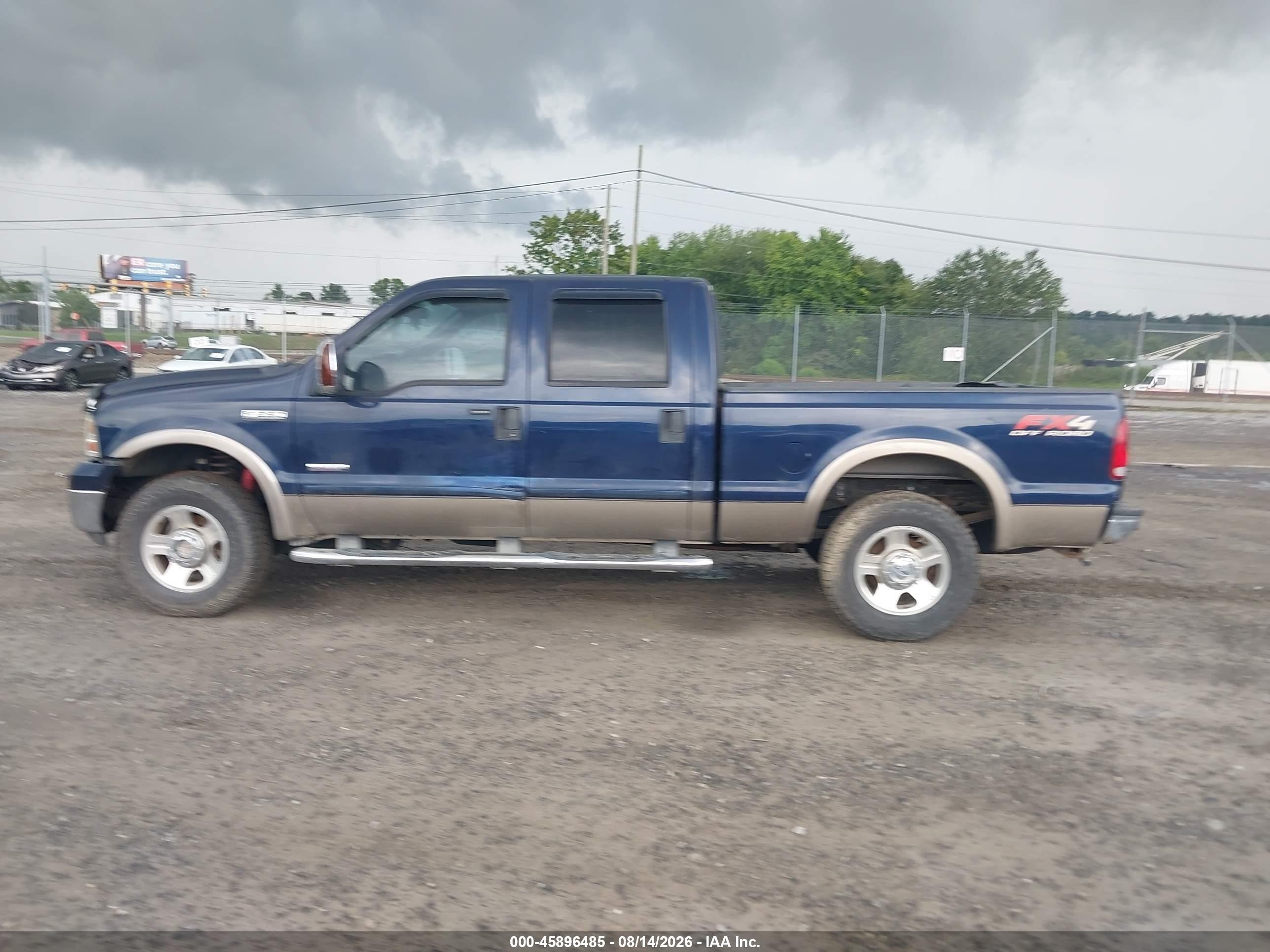 2006 Ford F-250 Lariat/xl/xlt Blue vin: 1FTSW21P16EC82434