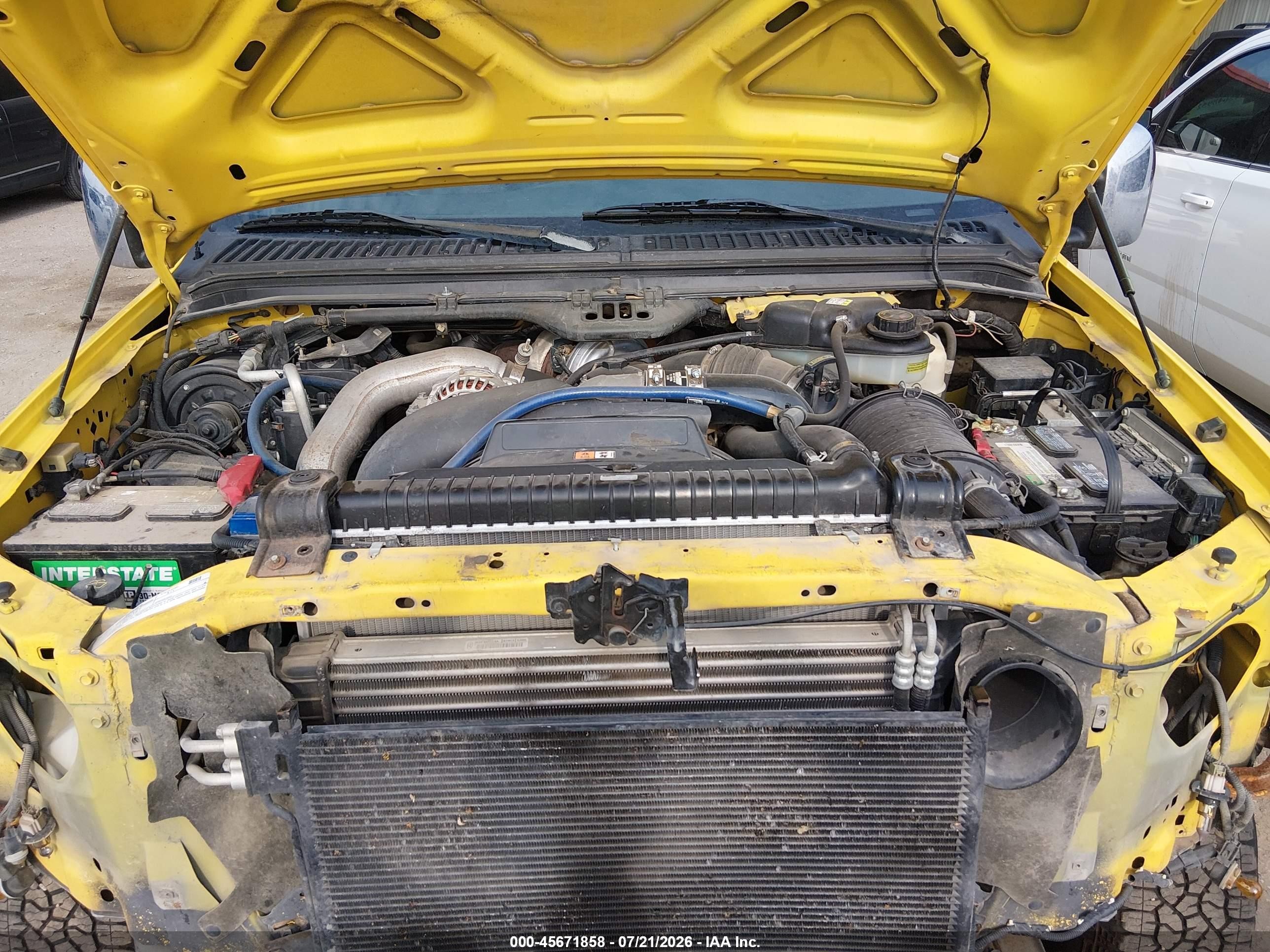 2006 Ford F-250 Lariat/xl/xlt Yellow vin: 1FTSW21P26EB23020
