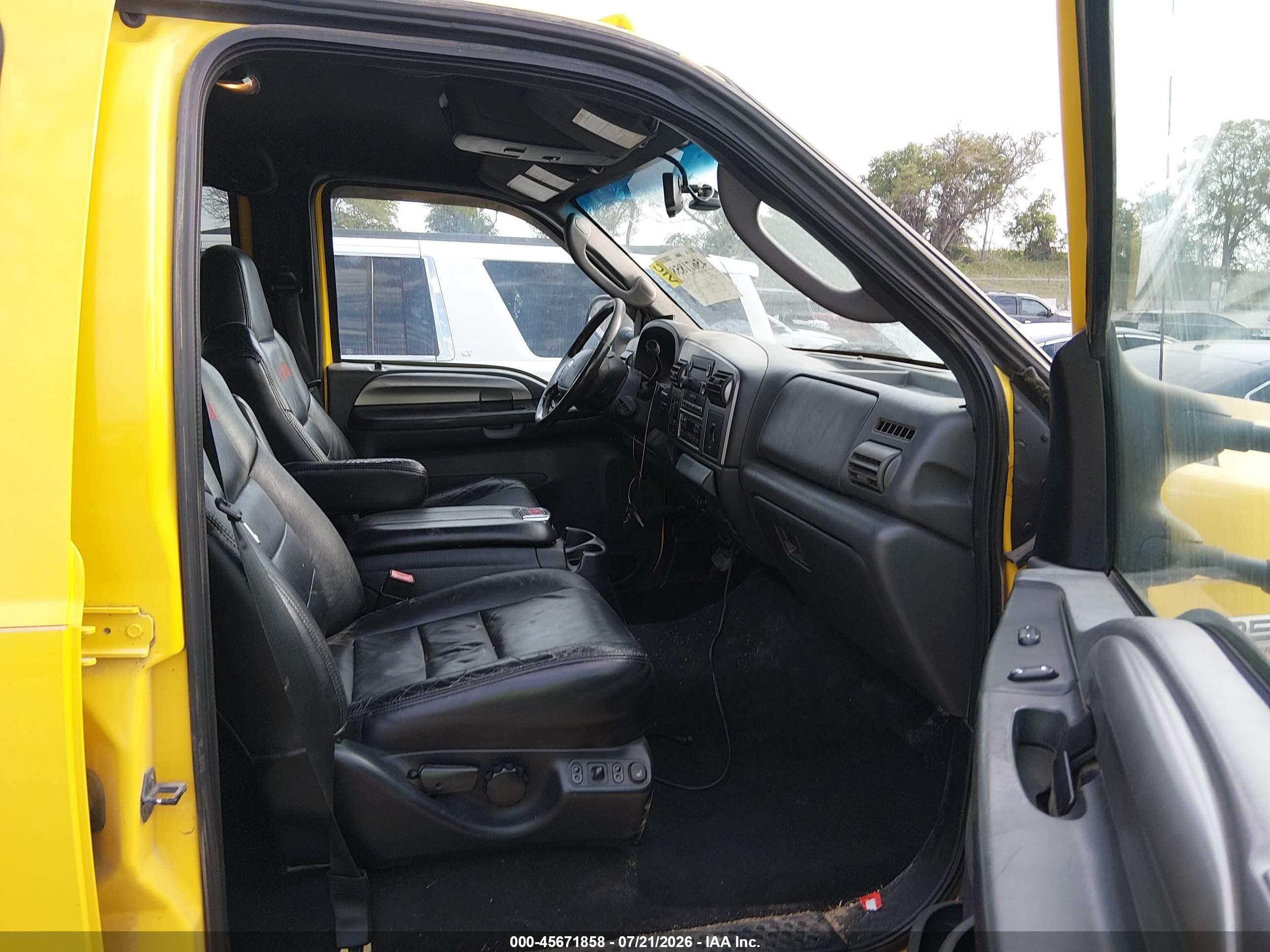 2006 Ford F-250 Lariat/xl/xlt Yellow vin: 1FTSW21P26EB23020