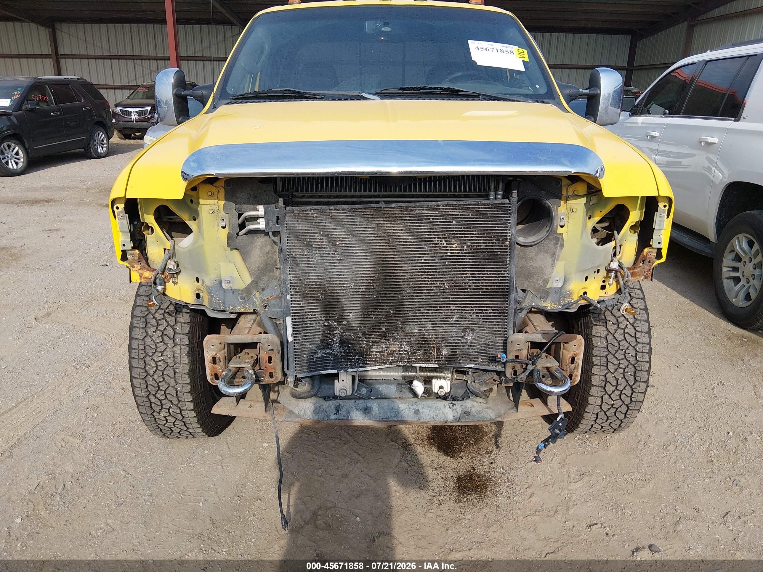 2006 Ford F-250 Lariat/xl/xlt Yellow vin: 1FTSW21P26EB23020
