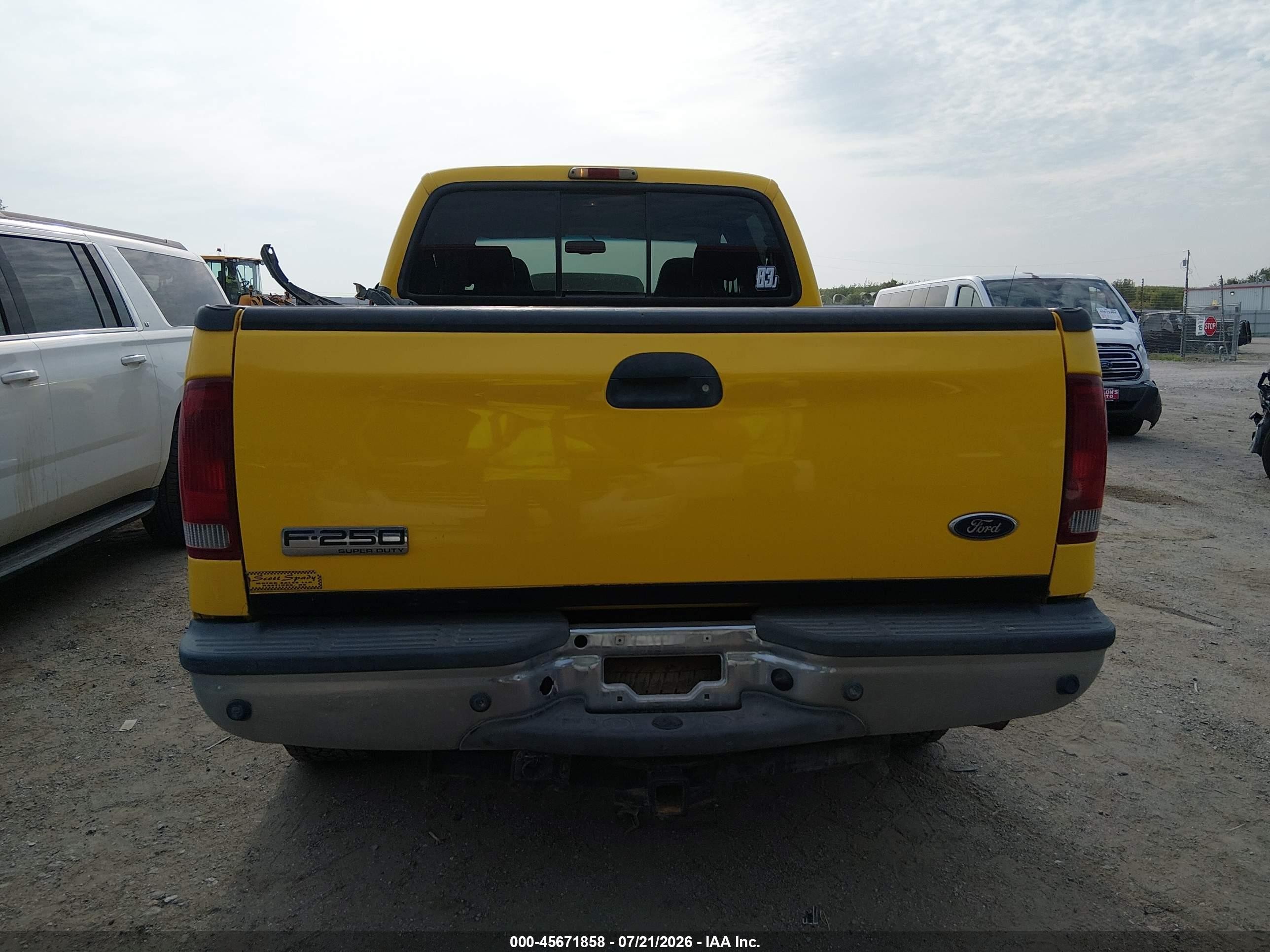 2006 Ford F-250 Lariat/xl/xlt Yellow vin: 1FTSW21P26EB23020