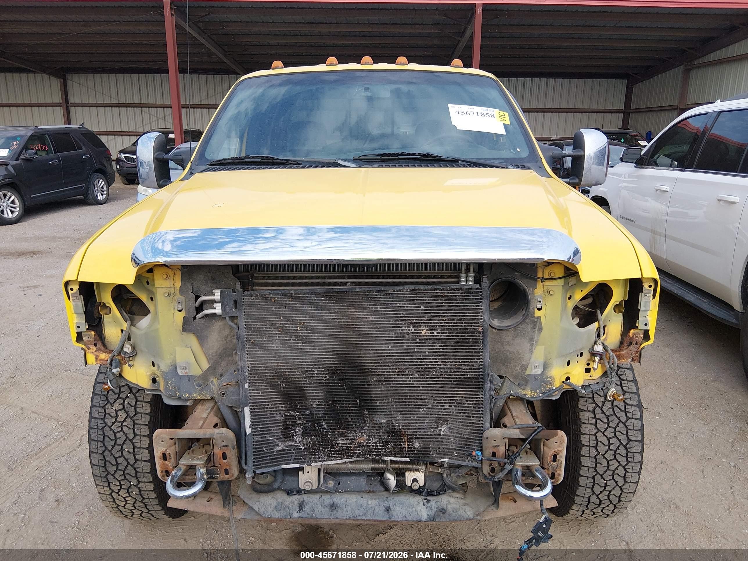 2006 Ford F-250 Lariat/xl/xlt Yellow vin: 1FTSW21P26EB23020