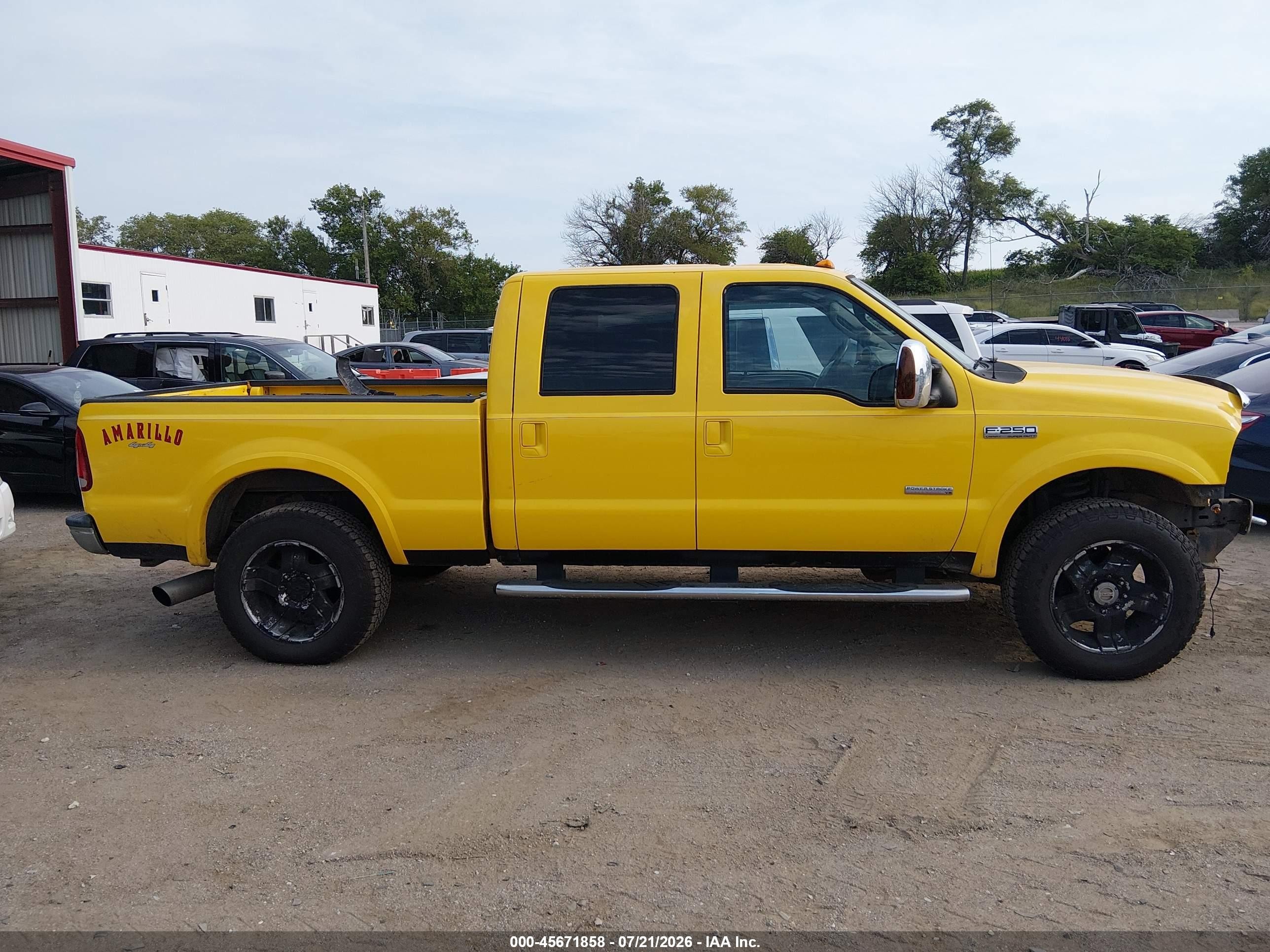 2006 Ford F-250 Lariat/xl/xlt Yellow vin: 1FTSW21P26EB23020