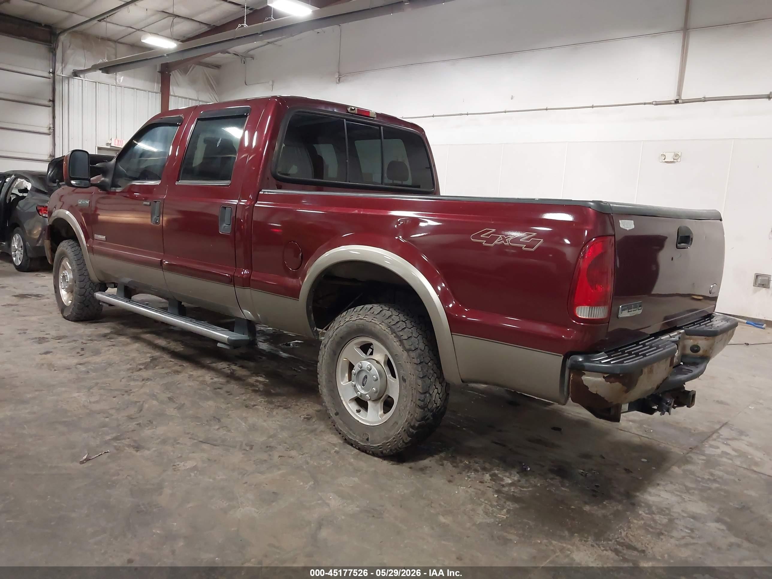 2006 Ford F-250 Lariat/xl/xlt Maroon vin: 1FTSW21P26EB89373
