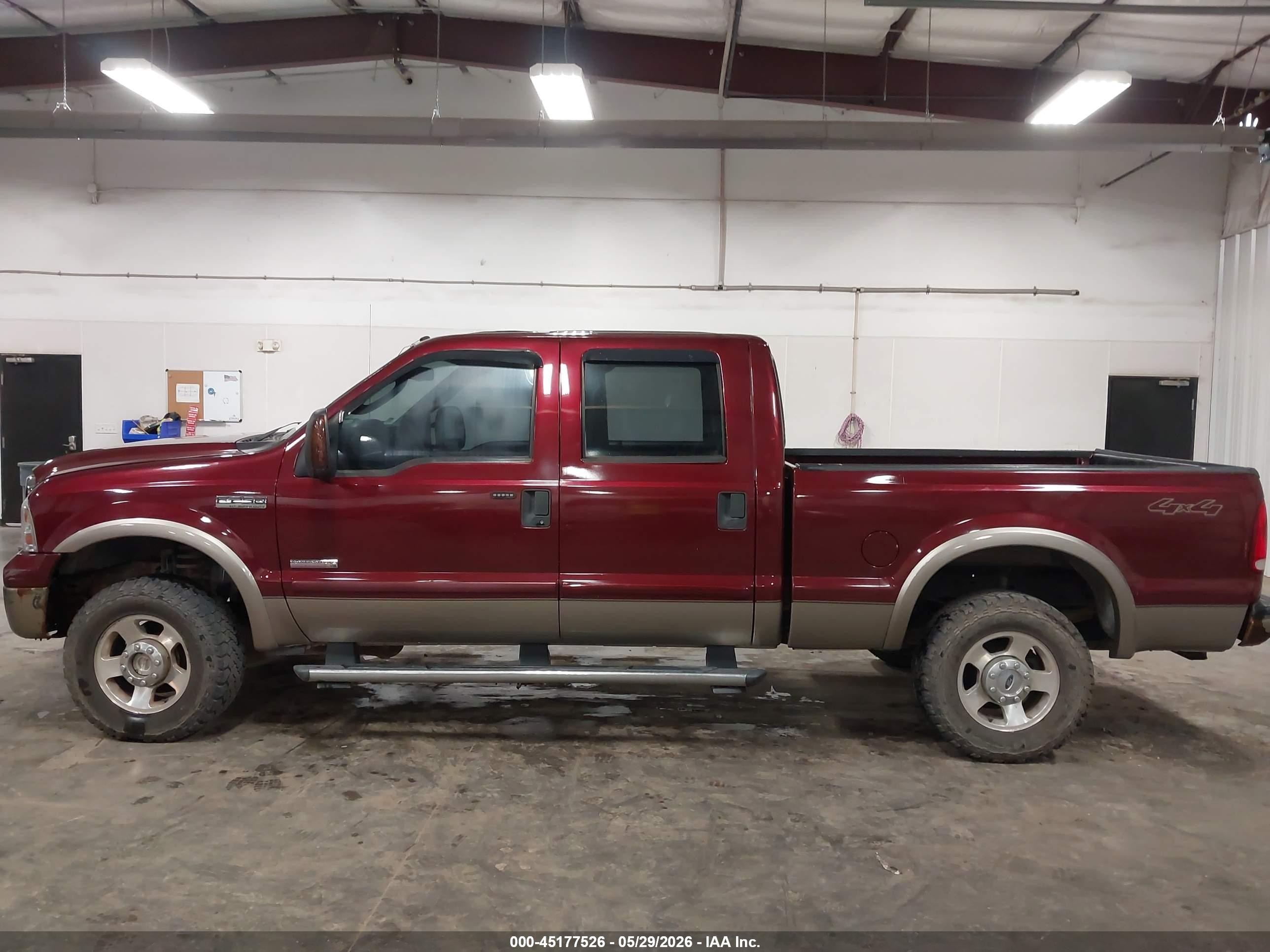 2006 Ford F-250 Lariat/xl/xlt Maroon vin: 1FTSW21P26EB89373