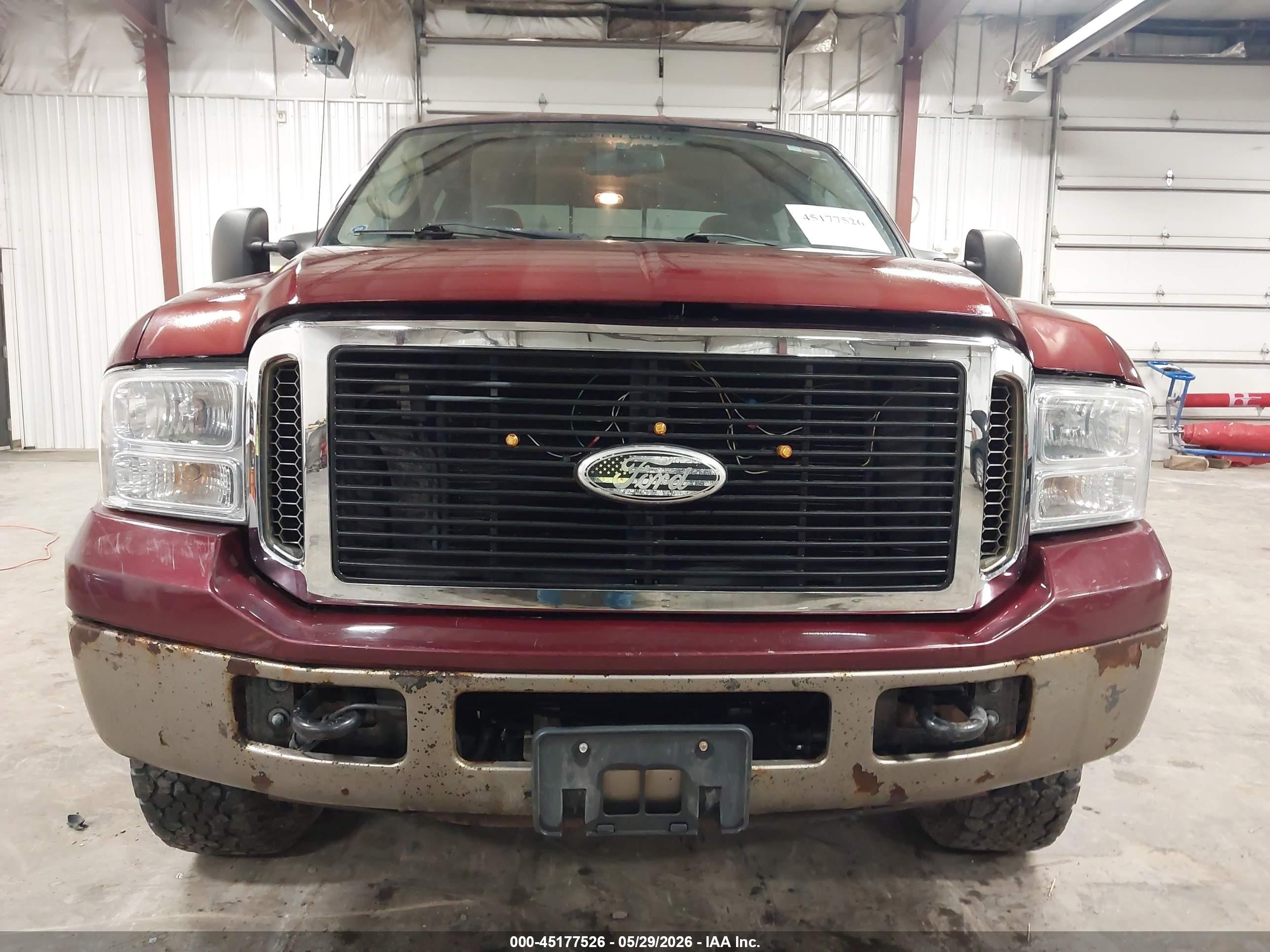 2006 Ford F-250 Lariat/xl/xlt Maroon vin: 1FTSW21P26EB89373
