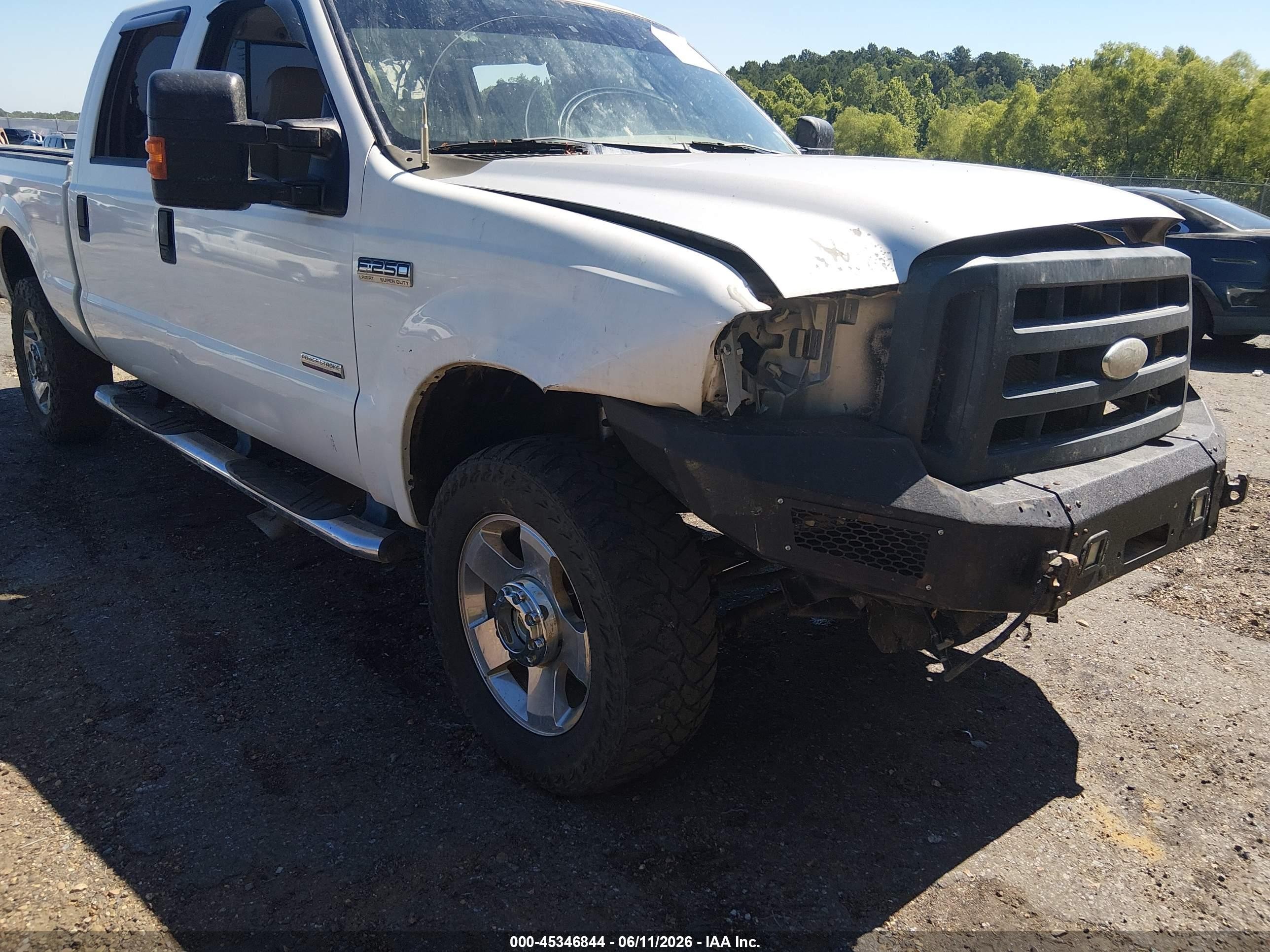 2007 Ford F-250 Lariat/xl/xlt White vin: 1FTSW21P27EA38437