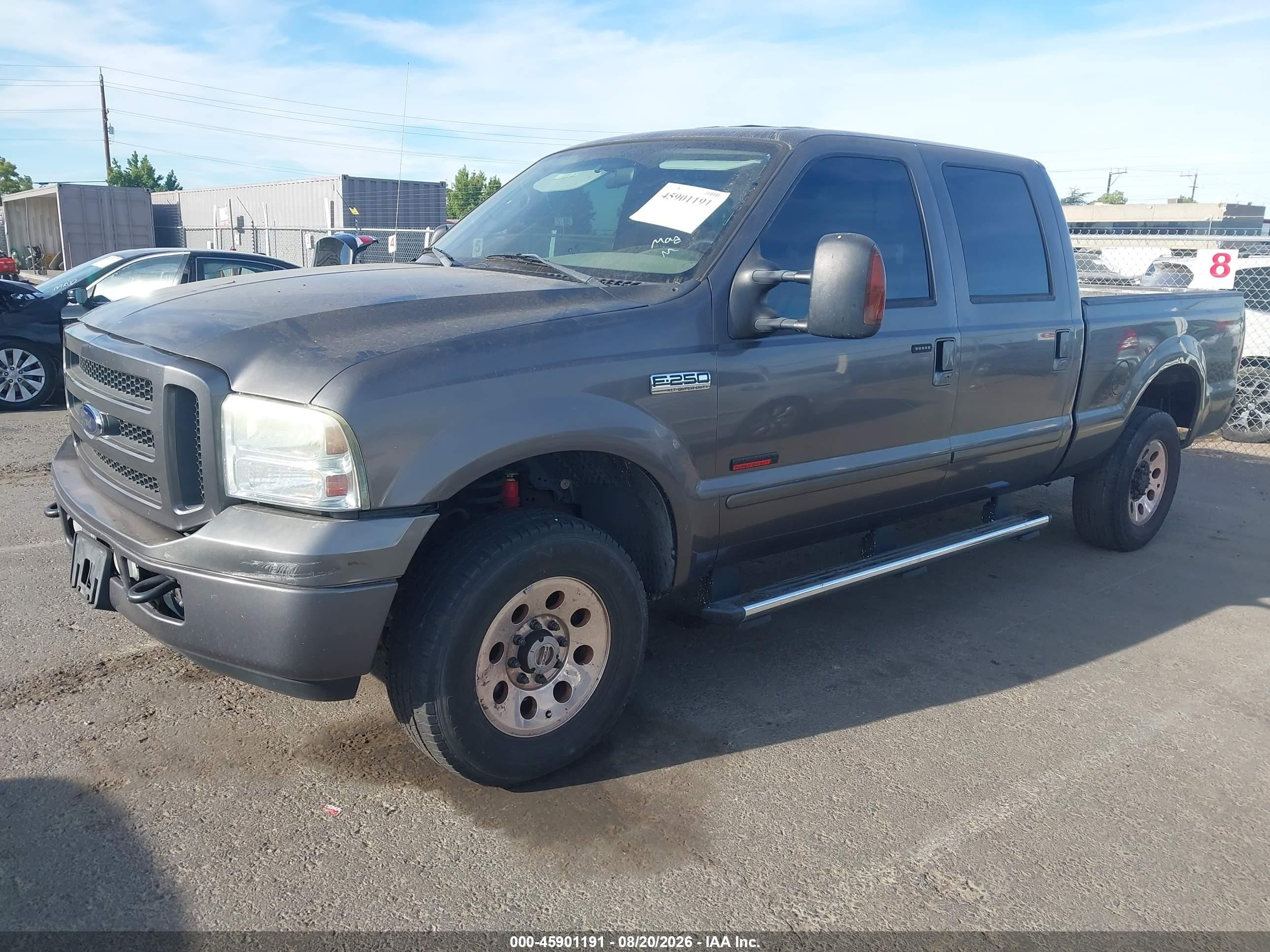2005 Ford F-250 Lariat/xl/xlt Gray vin: 1FTSW21P35EA71654