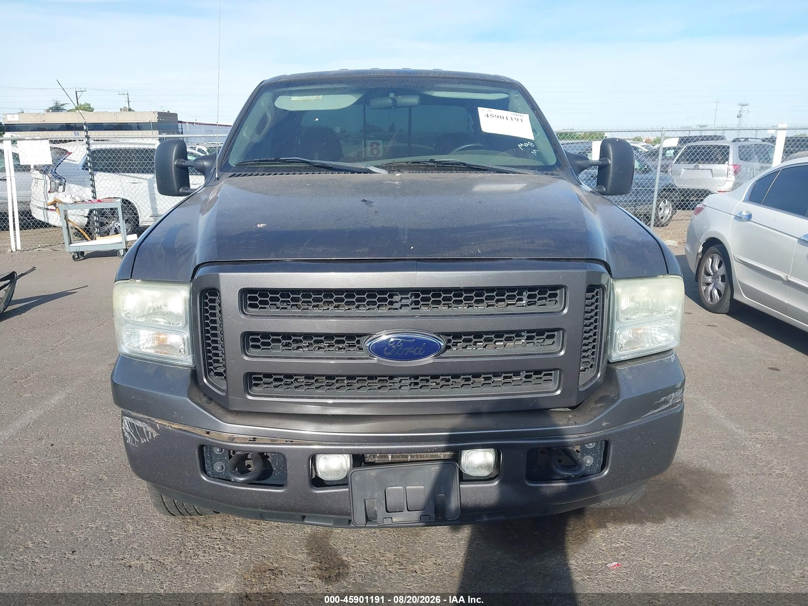 2005 Ford F-250 Lariat/xl/xlt Gray vin: 1FTSW21P35EA71654