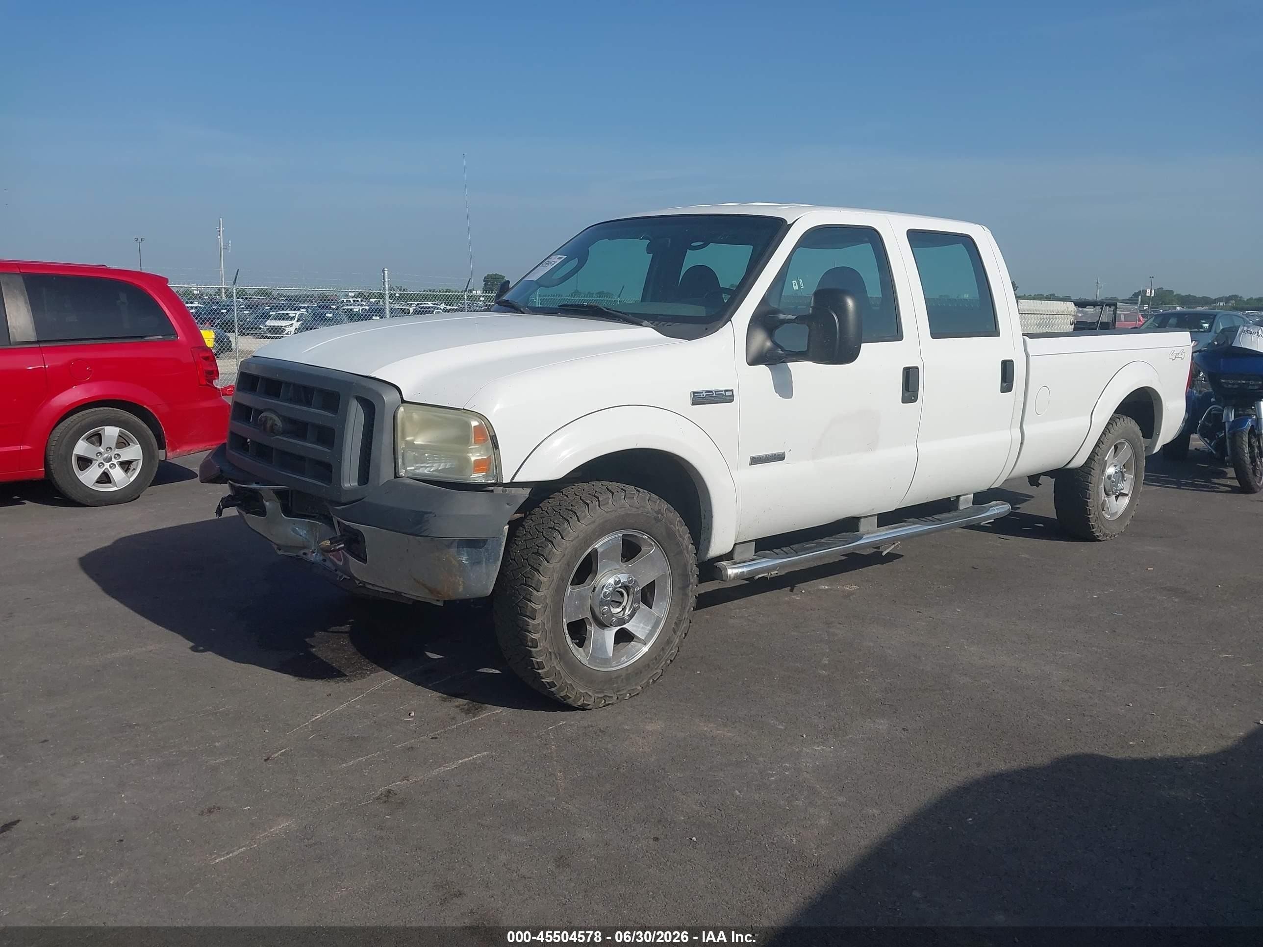 2005 Ford F-250 Lariat/xl/xlt White vin: 1FTSW21P35EB65923