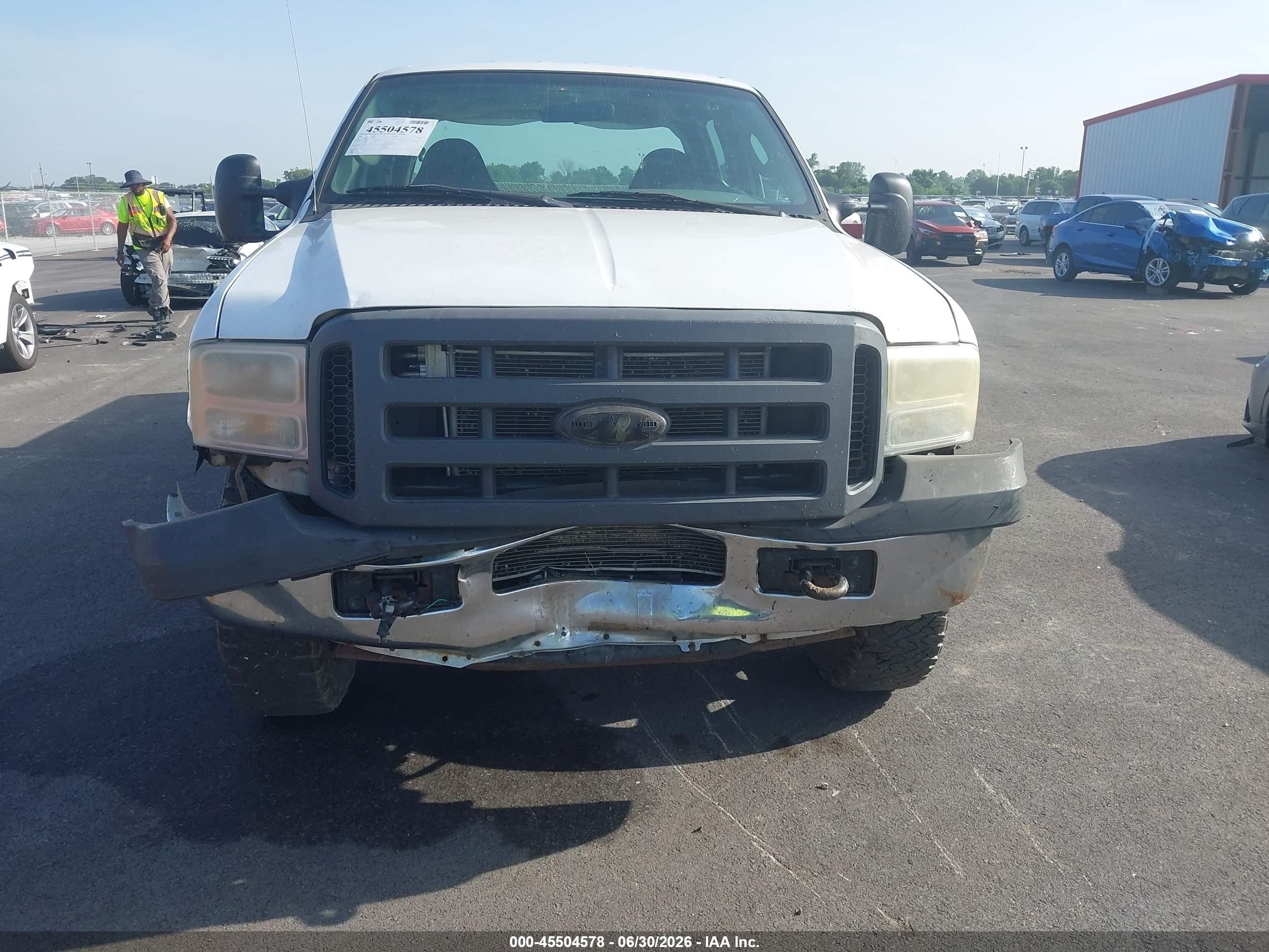 2005 Ford F-250 Lariat/xl/xlt White vin: 1FTSW21P35EB65923