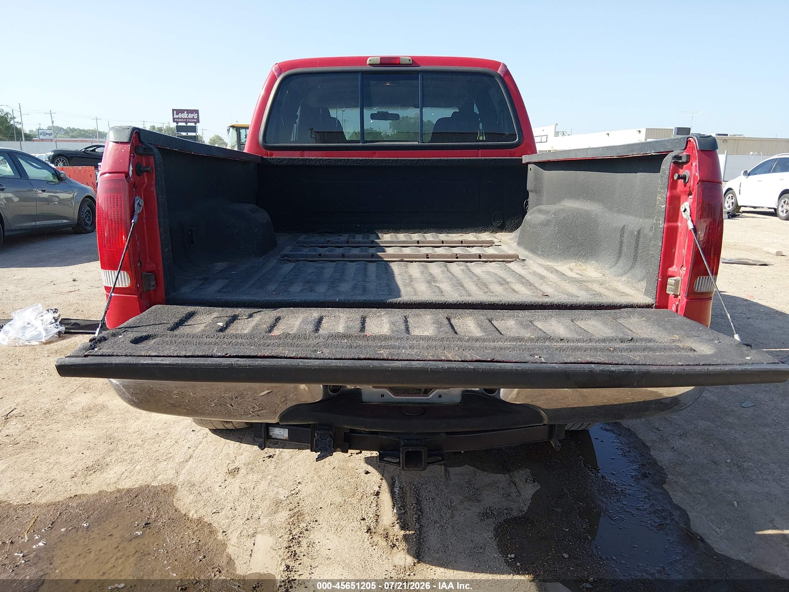 2005 Ford F-250 Lariat/xl/xlt Red vin: 1FTSW21P35EB68417