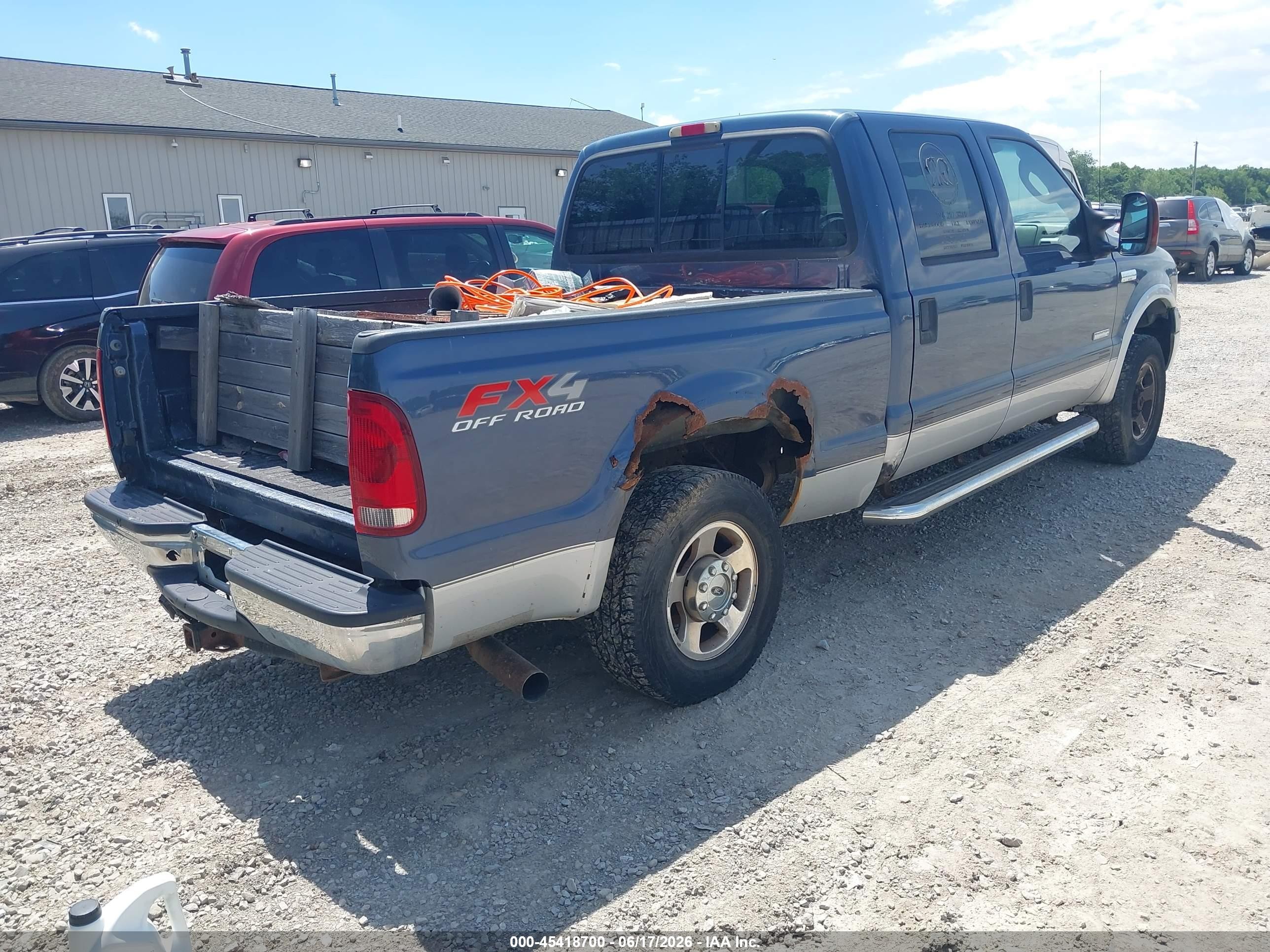 2006 Ford F-250 Lariat/xl/xlt Синий vin: 1FTSW21P36EA44875