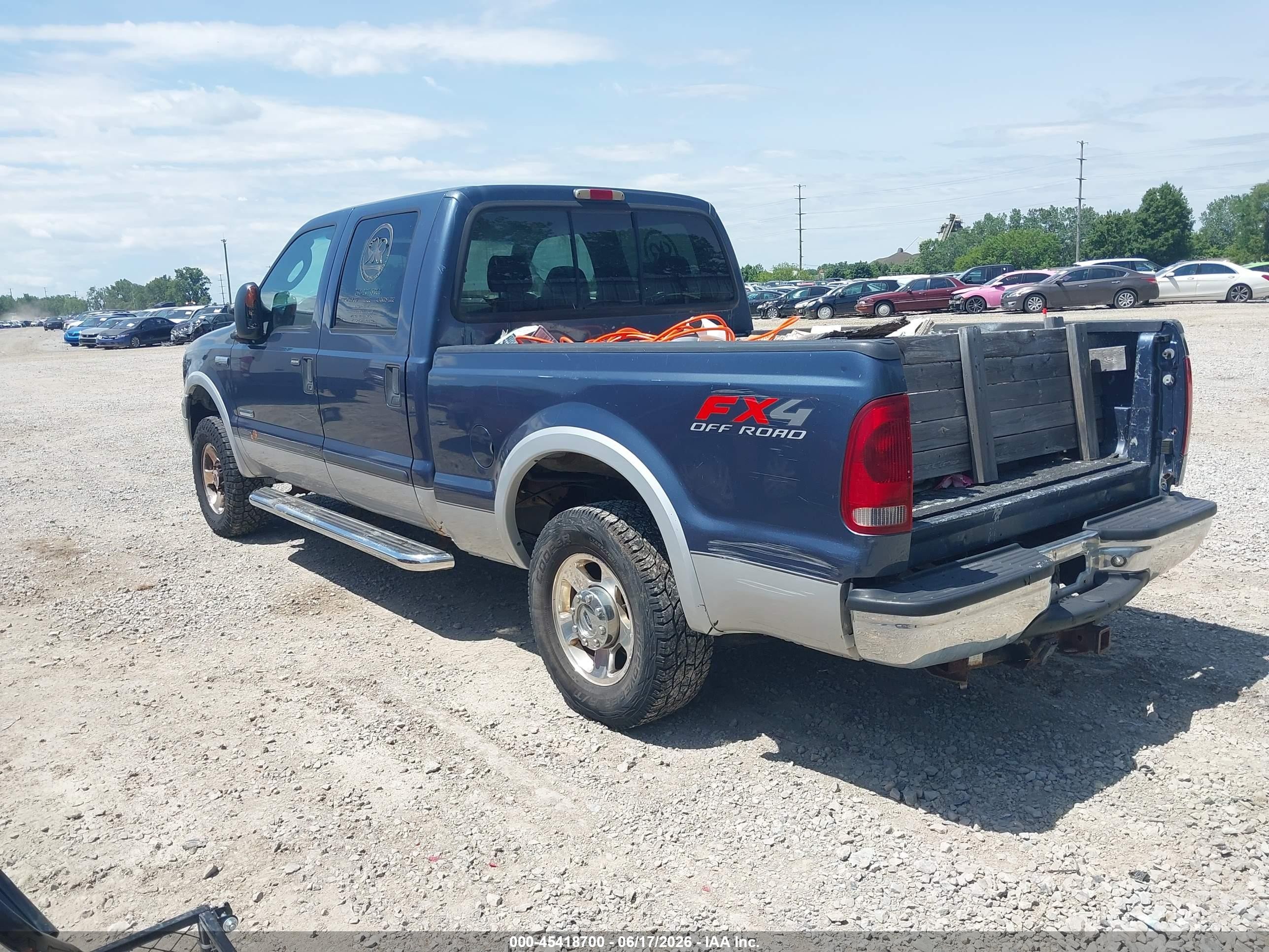 2006 Ford F-250 Lariat/xl/xlt Синий vin: 1FTSW21P36EA44875