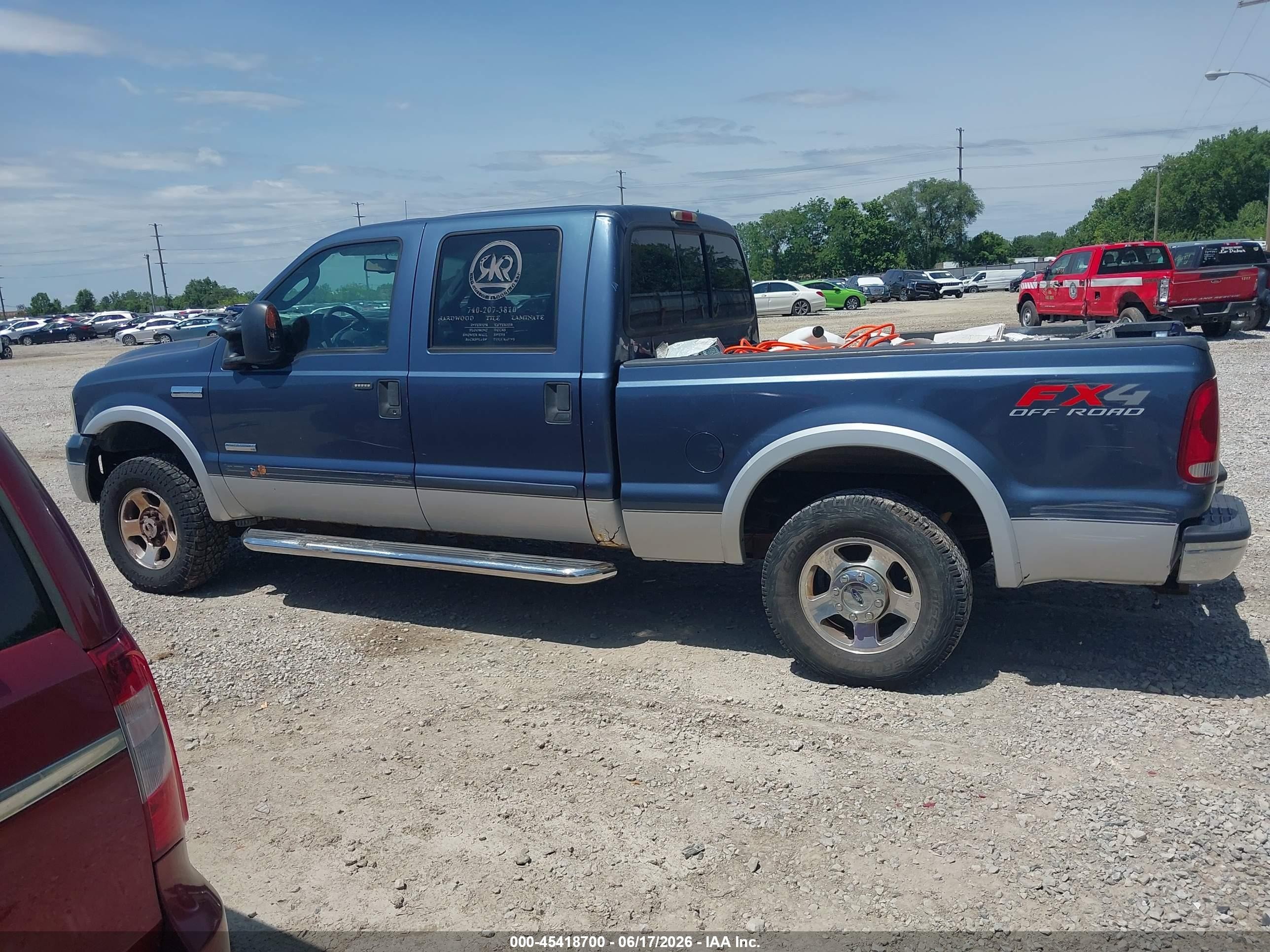 2006 Ford F-250 Lariat/xl/xlt Синий vin: 1FTSW21P36EA44875
