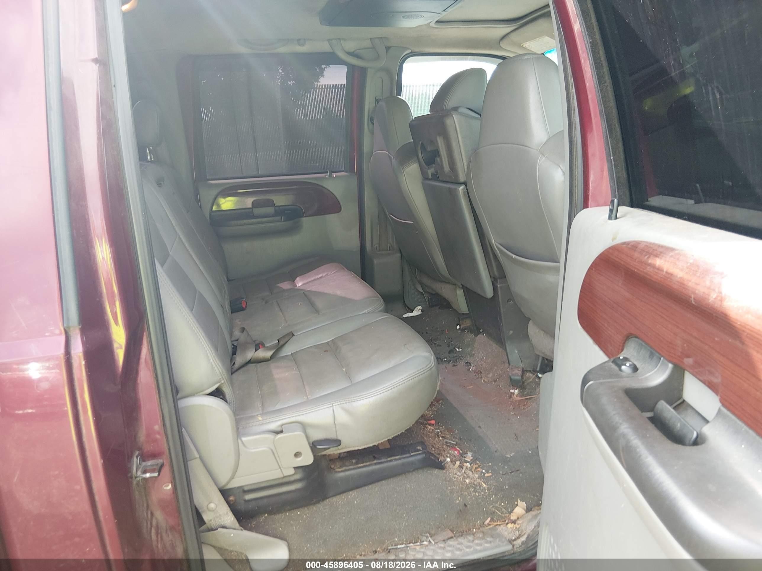 2006 Ford F-250 Lariat/xl/xlt Burgundy vin: 1FTSW21P36ED56243