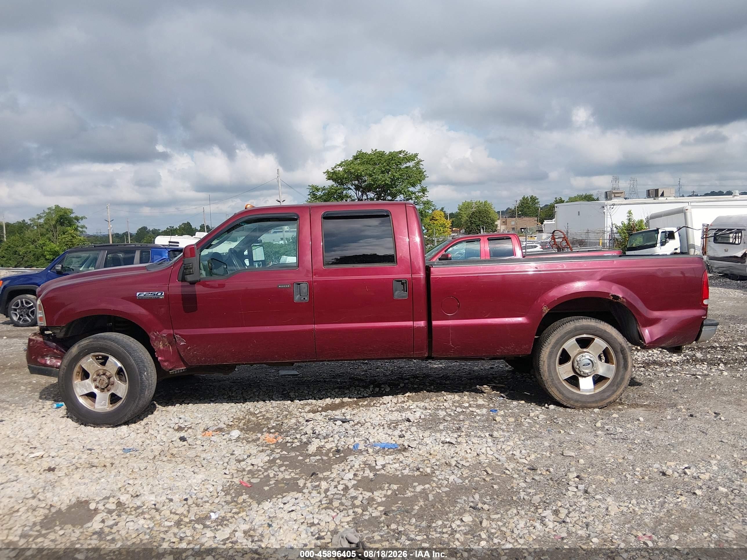 2006 Ford F-250 Lariat/xl/xlt Burgundy vin: 1FTSW21P36ED56243