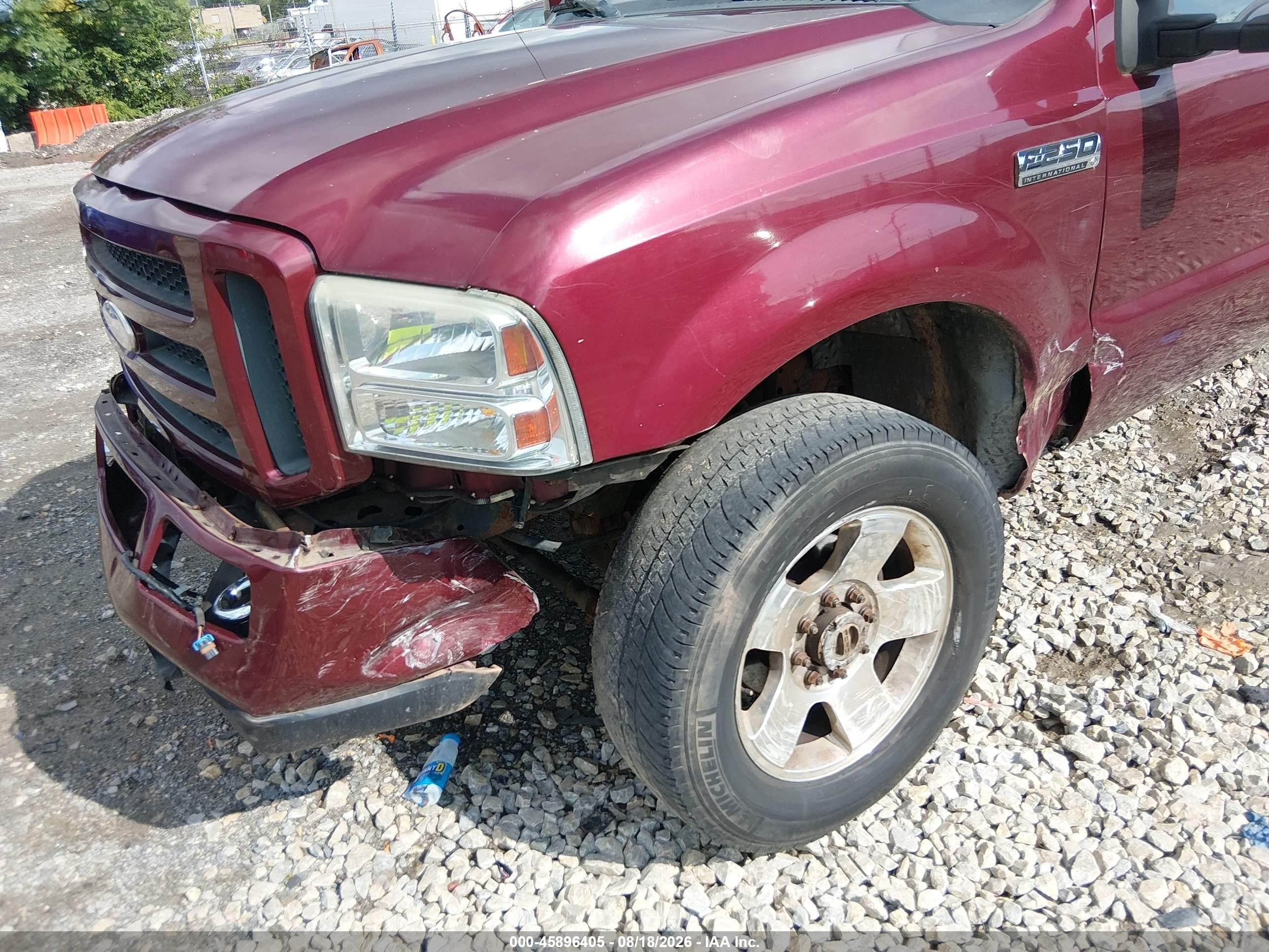 2006 Ford F-250 Lariat/xl/xlt Burgundy vin: 1FTSW21P36ED56243