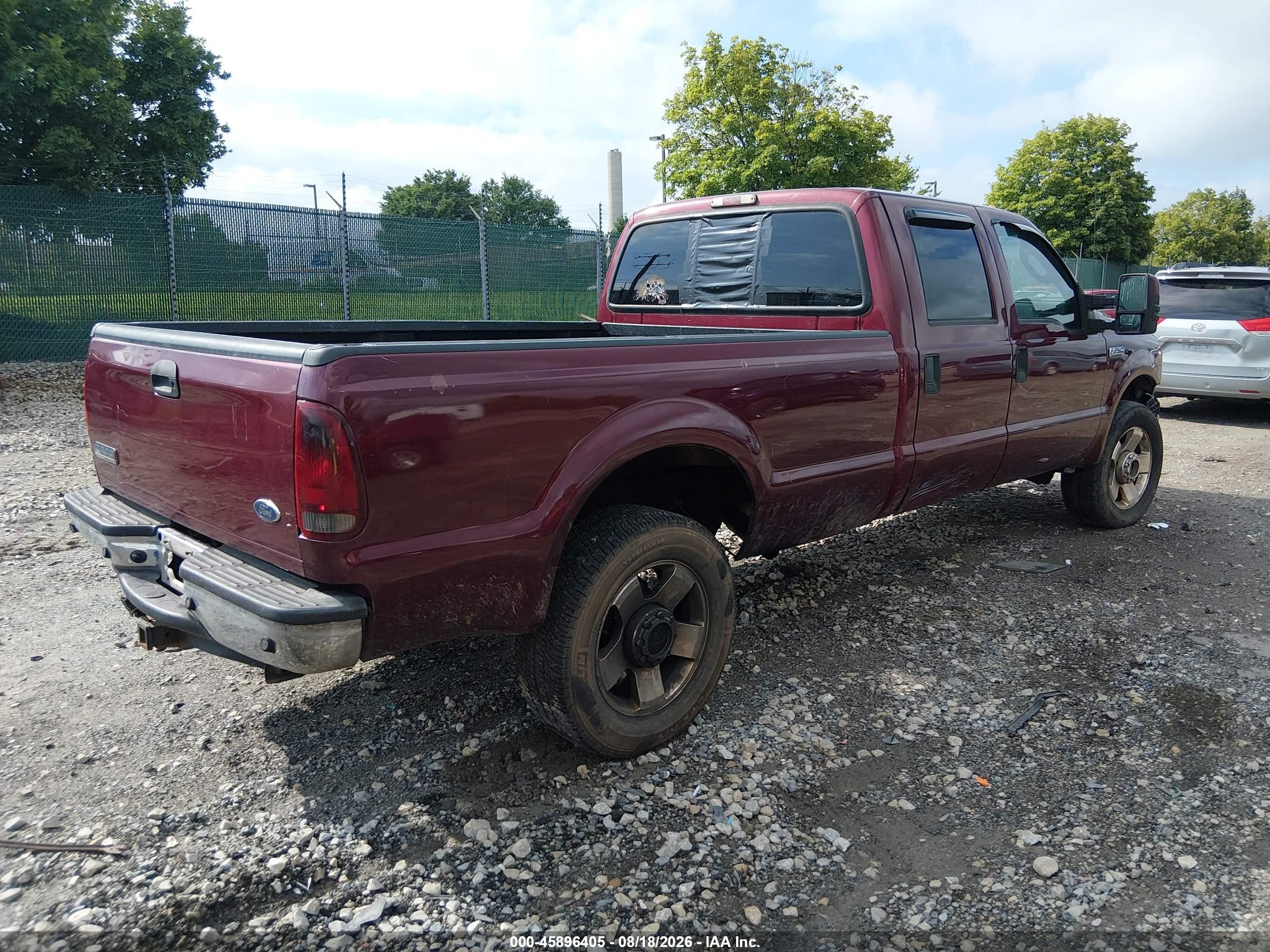2006 Ford F-250 Lariat/xl/xlt Burgundy vin: 1FTSW21P36ED56243